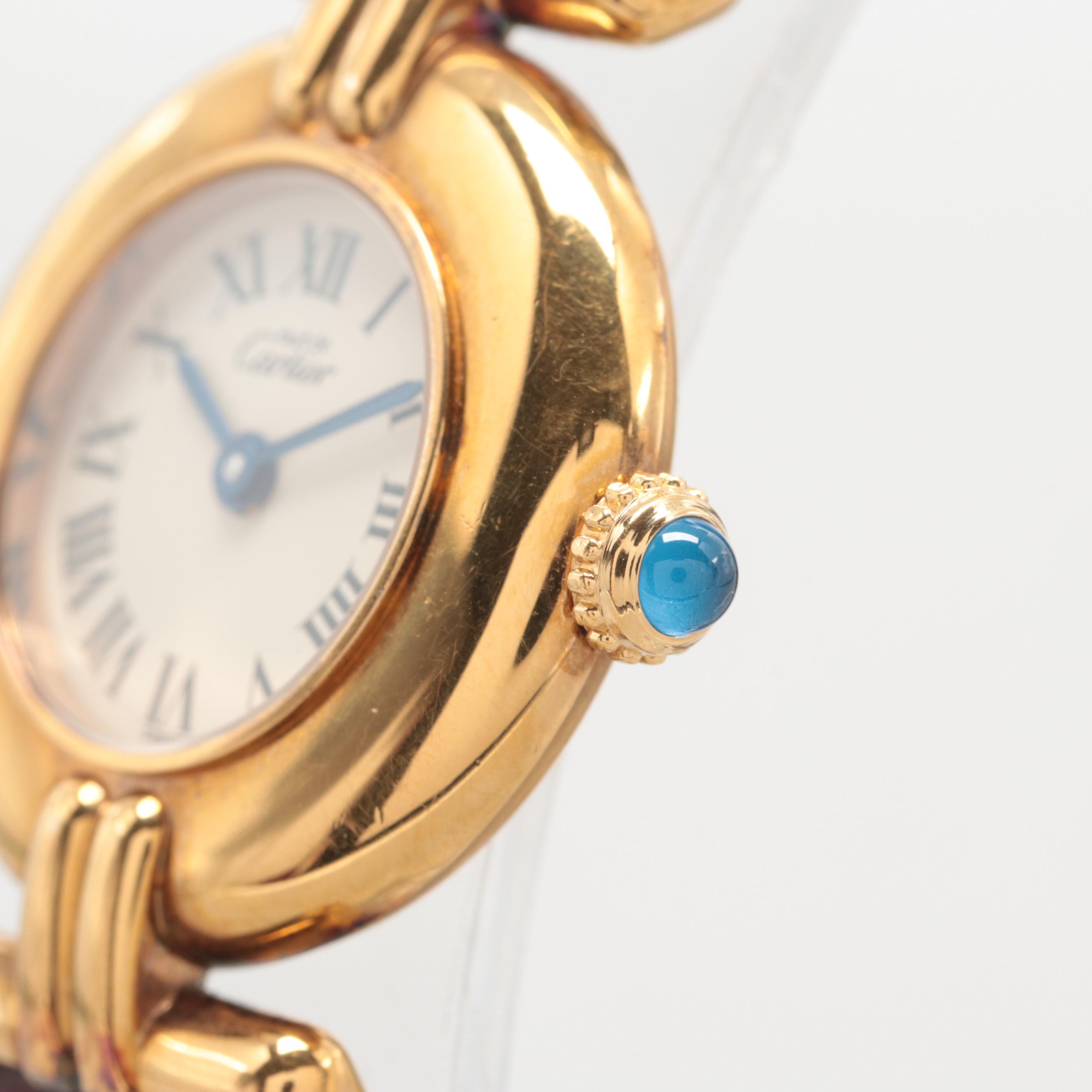 Must de Cartier Gold Over Sterling Silver Vermeil Watch