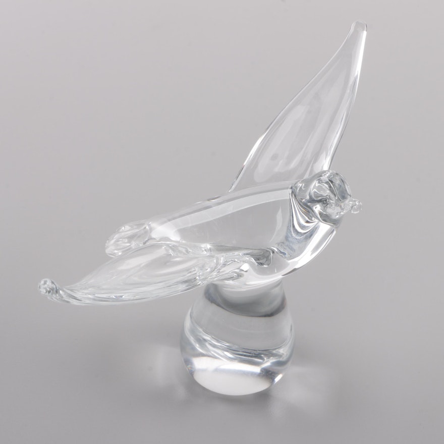 FM Konstglas Ronneby Crystal Bird Figurine