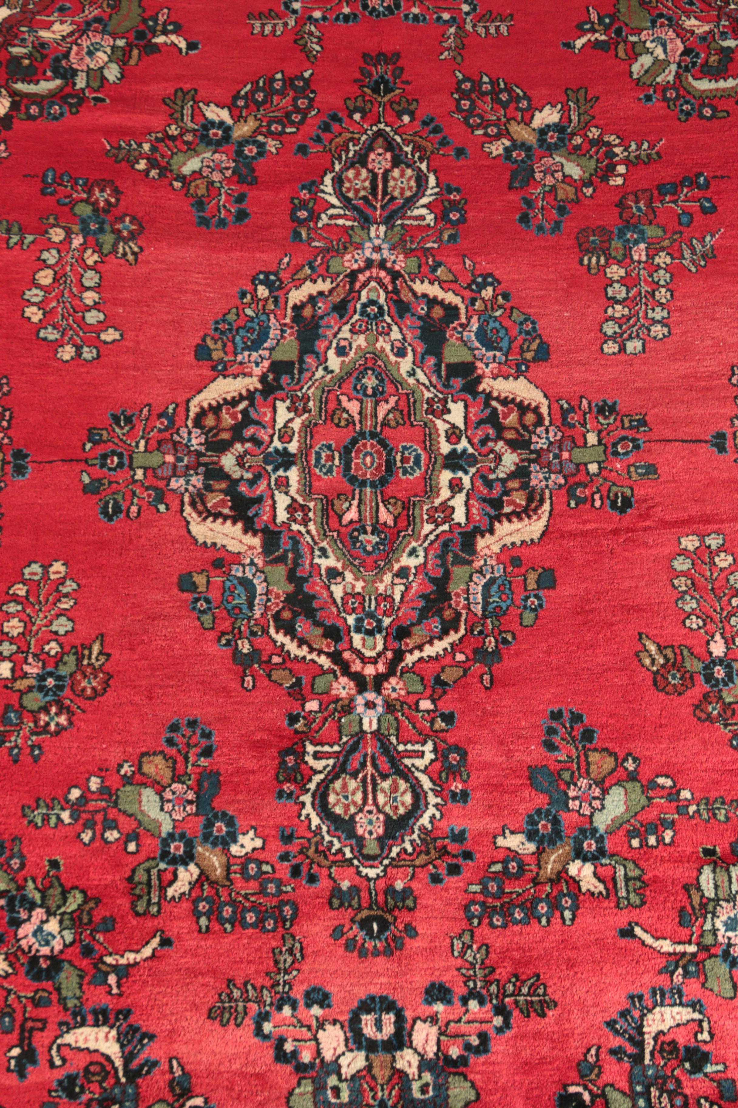 Semi-Antique Hand-Knotted Persian Malayer Room Sized Rug