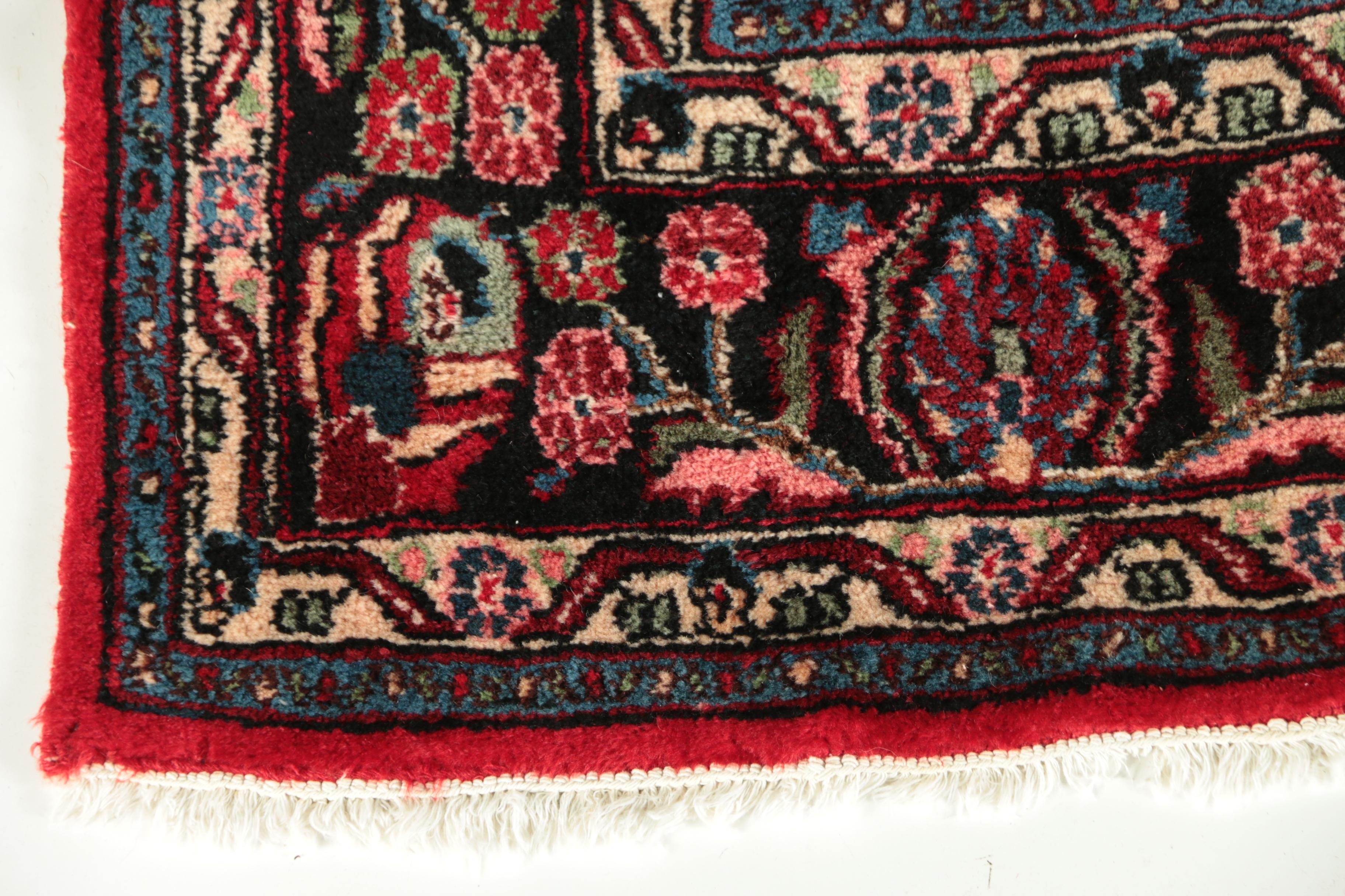 Semi-Antique Hand-Knotted Persian Malayer Room Sized Rug