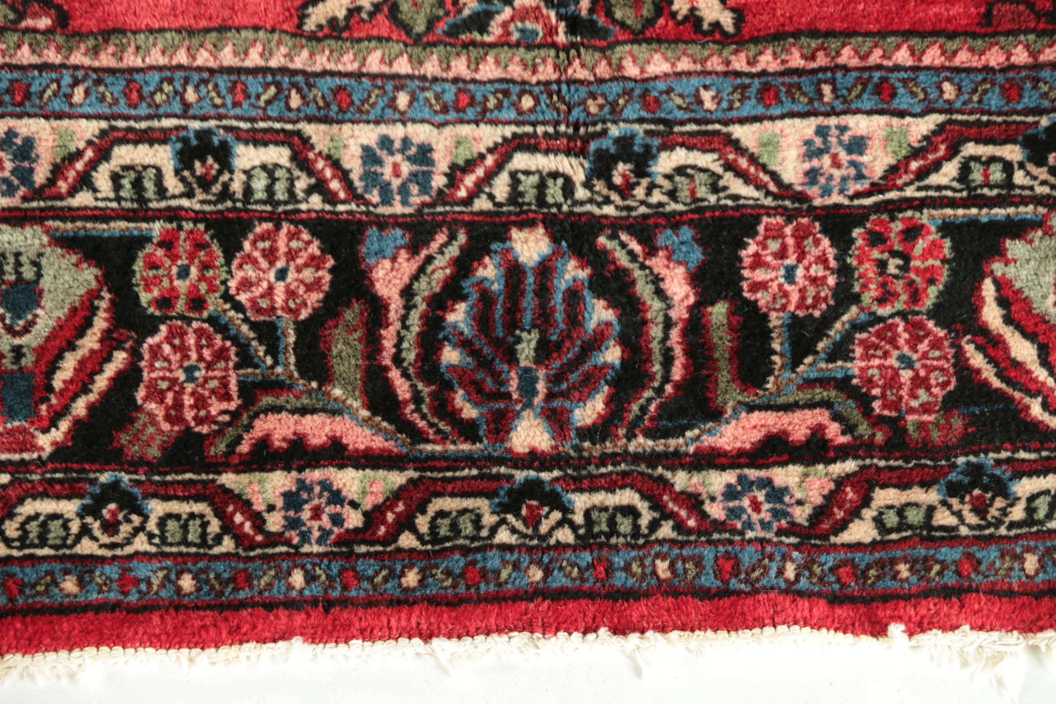 Semi-Antique Hand-Knotted Persian Malayer Room Sized Rug