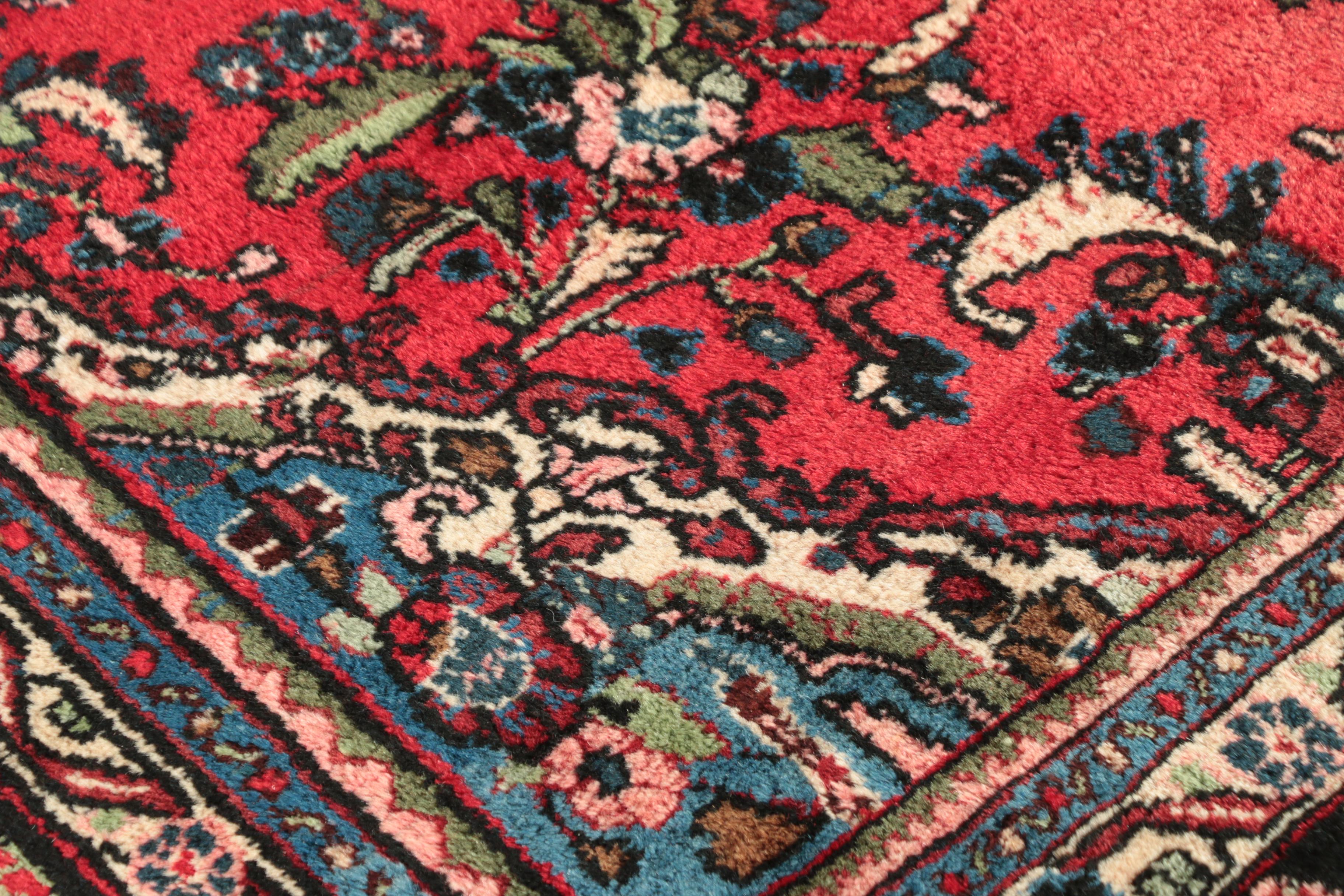 Semi-Antique Hand-Knotted Persian Malayer Room Sized Rug