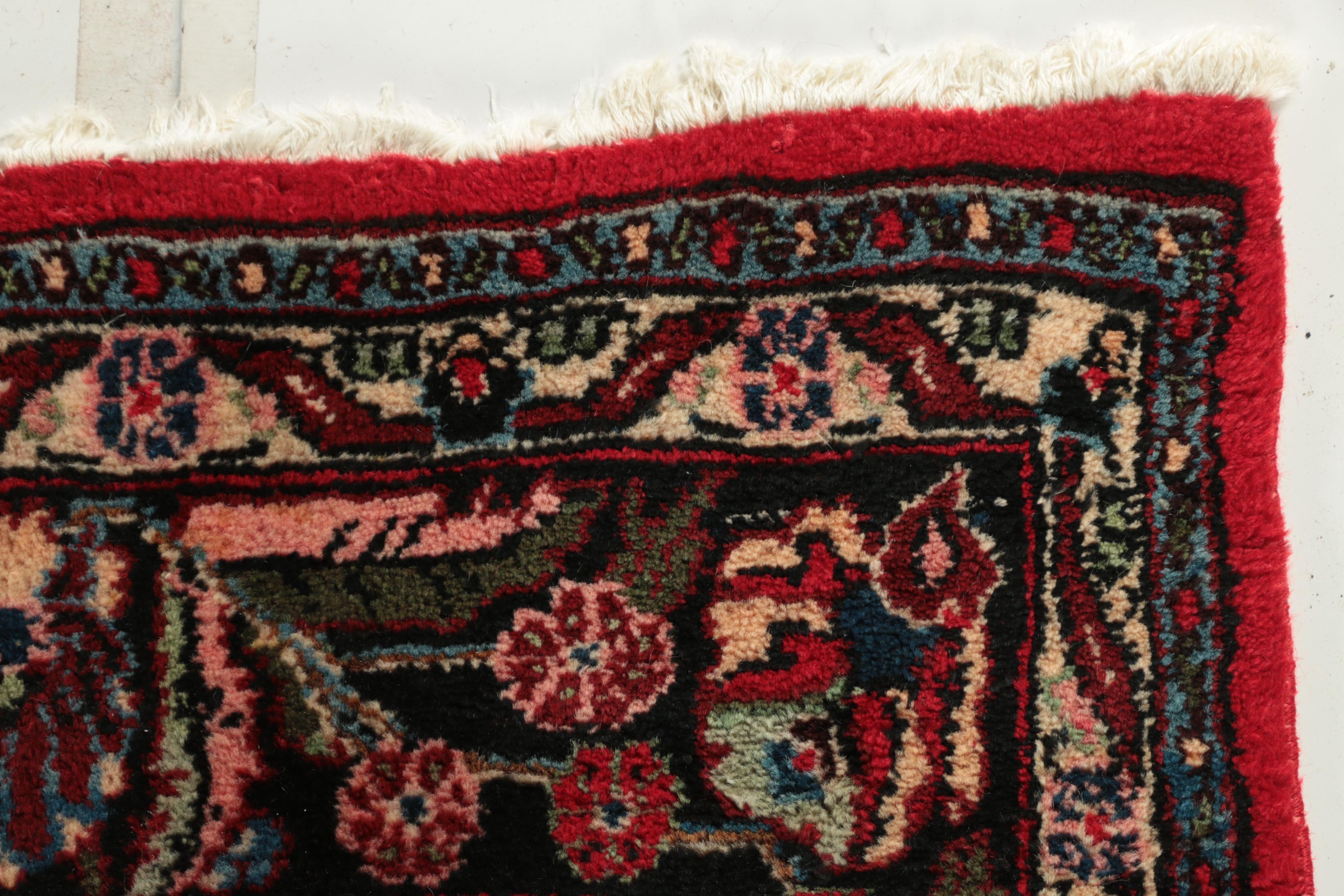 Semi-Antique Hand-Knotted Persian Malayer Room Sized Rug