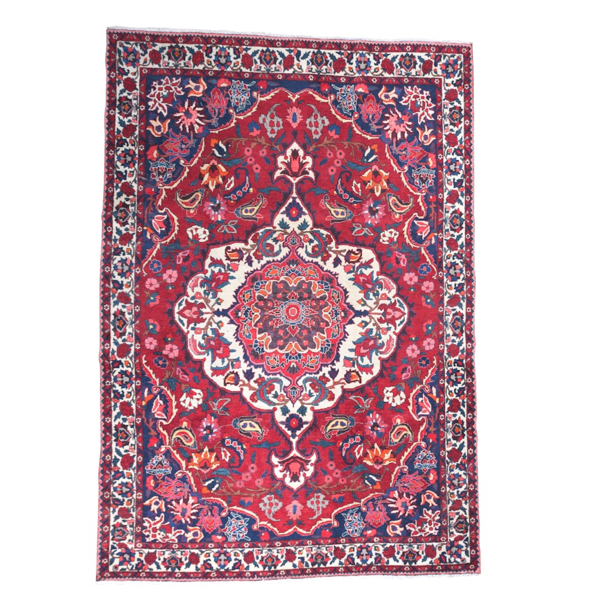 Hand-Knotted Persian Bakhtiari Wool Rug