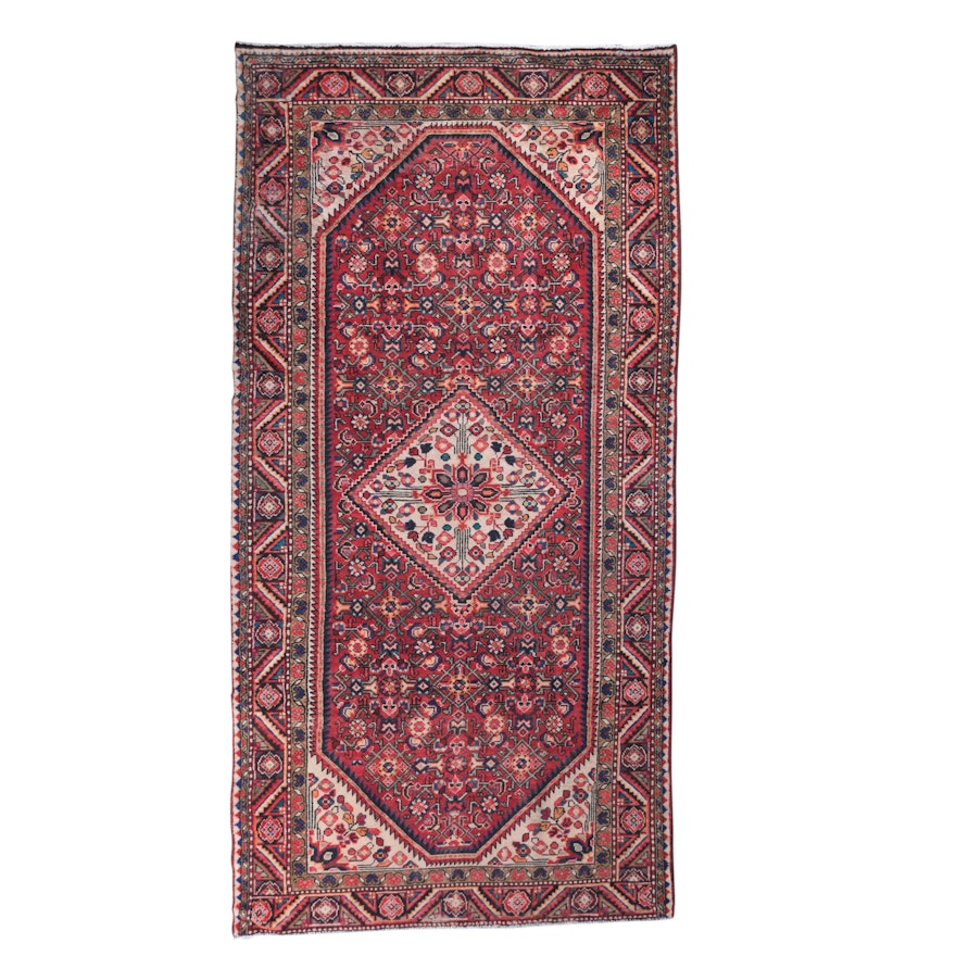 Hand-Knotted Persian Malayer Wool Long Rug