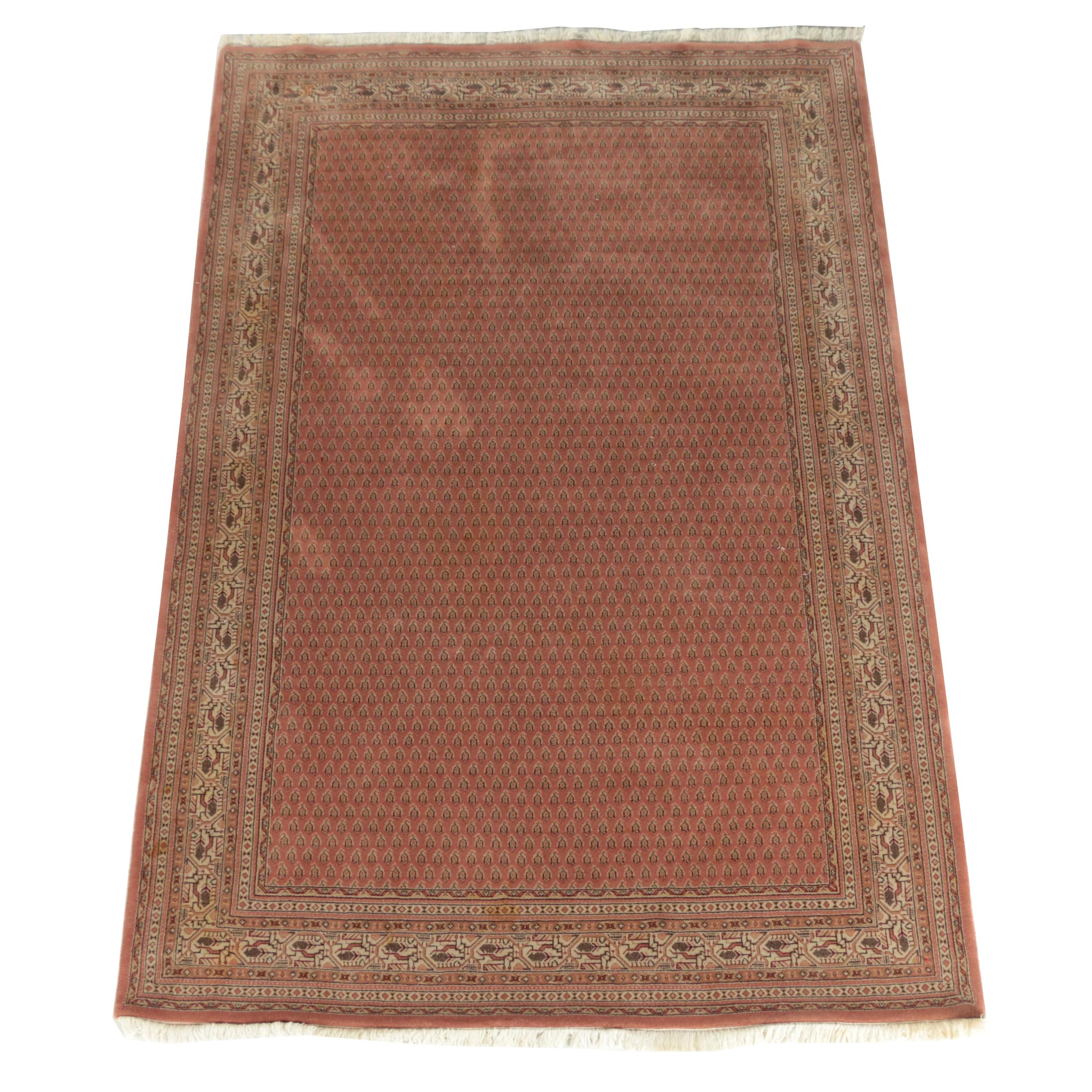 Hand-Knotted Indo-Persian Mir Seraband Wool Rug
