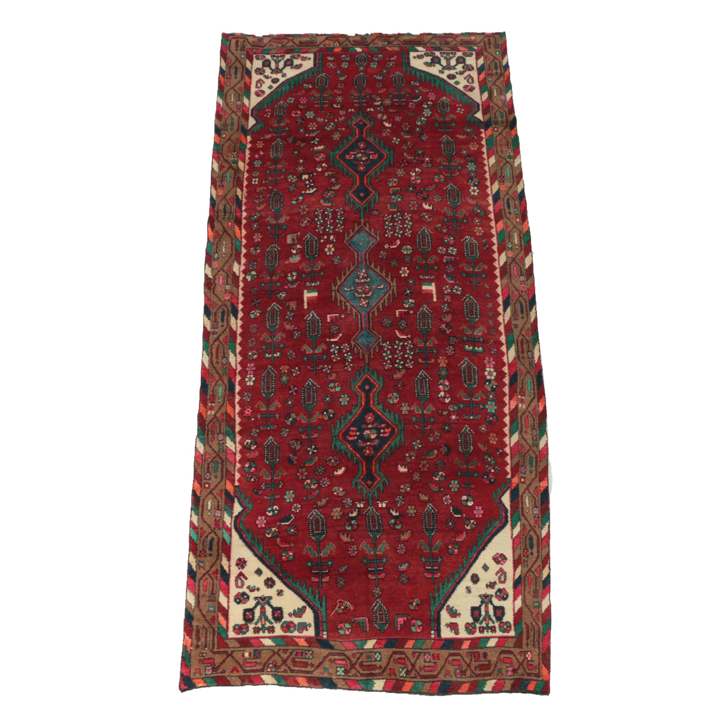 Hand-Knotted Persian Village Wool Long Rug