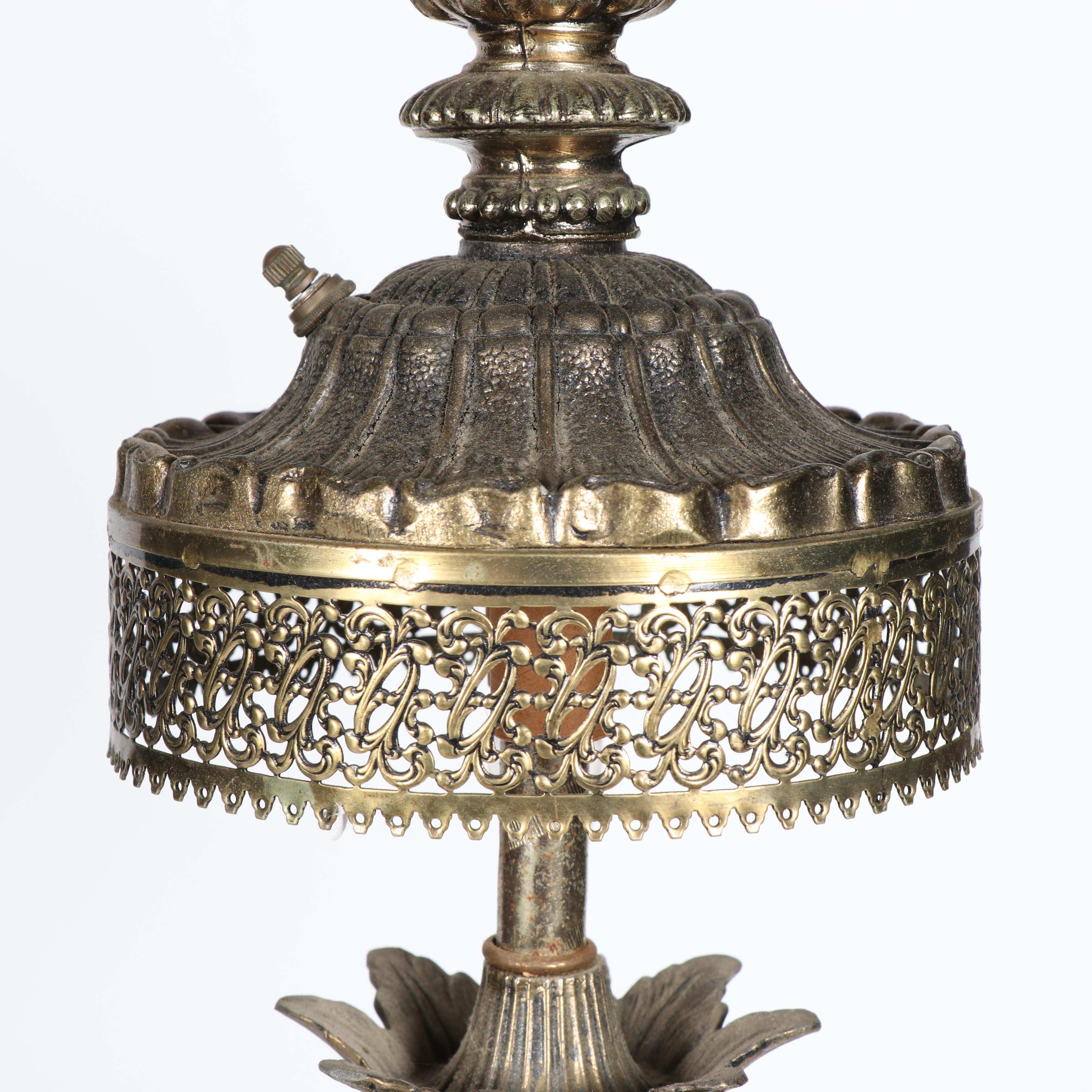 Reticulated Cast Metal Entry Lamps