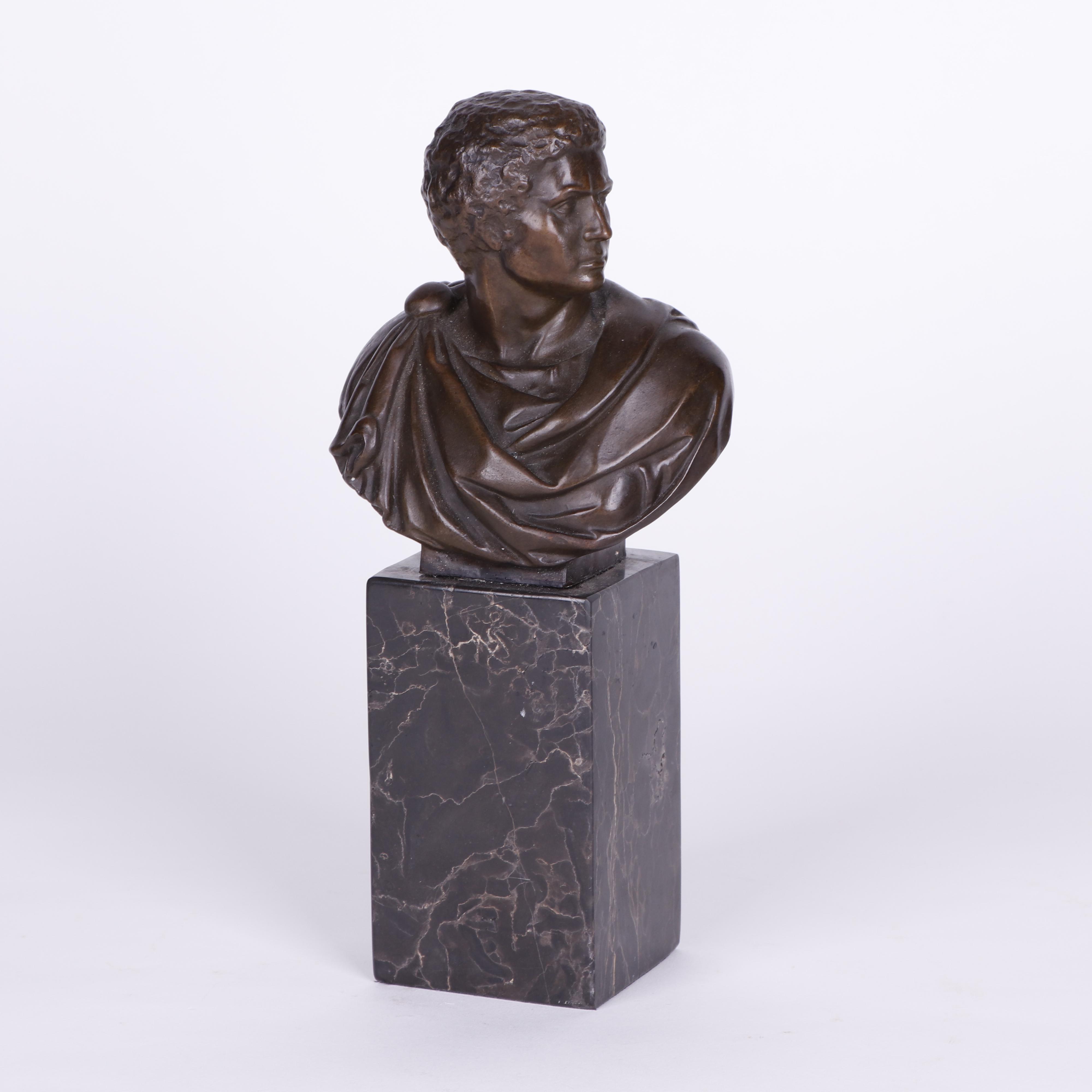 Bronze Bust on Marble Base