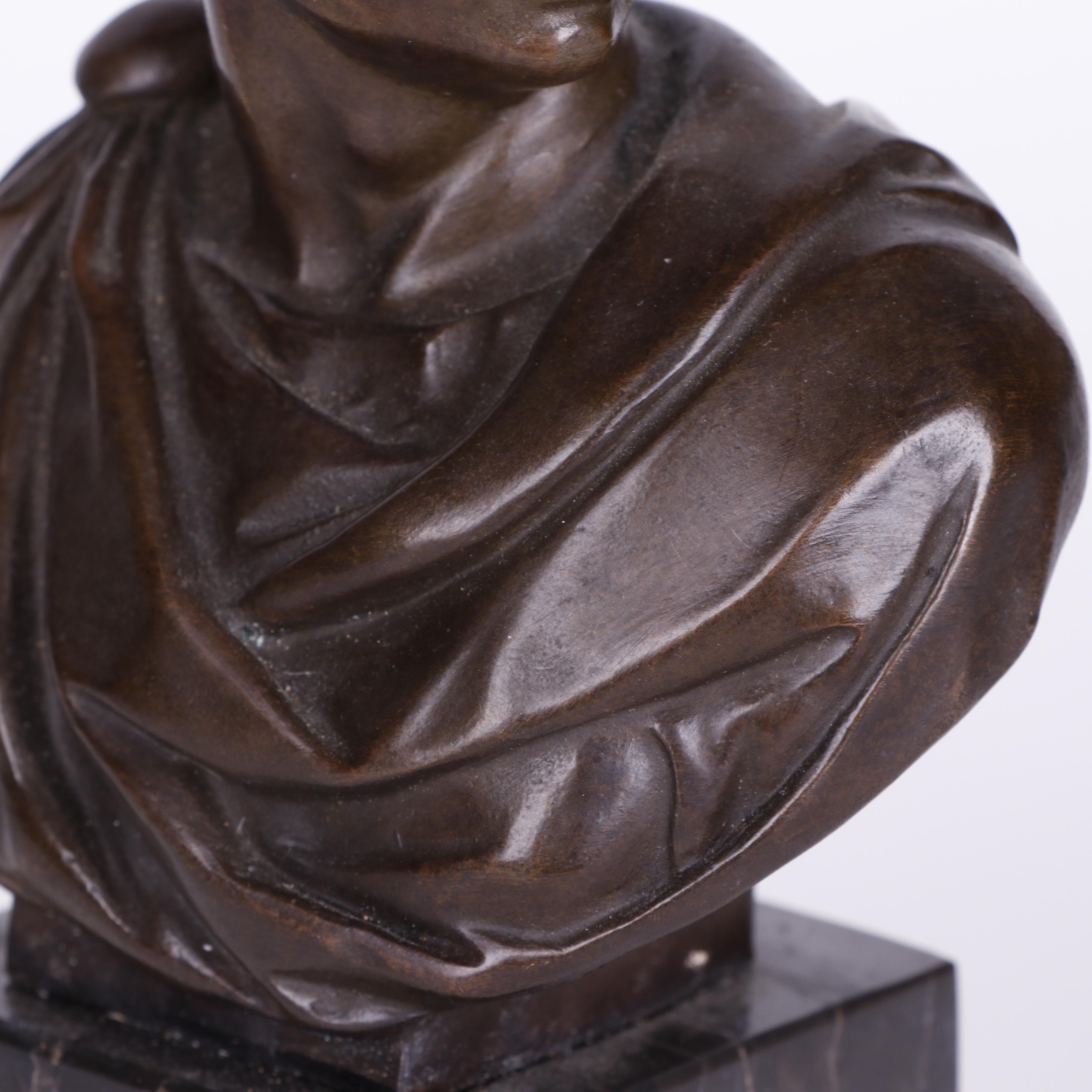 Bronze Bust on Marble Base