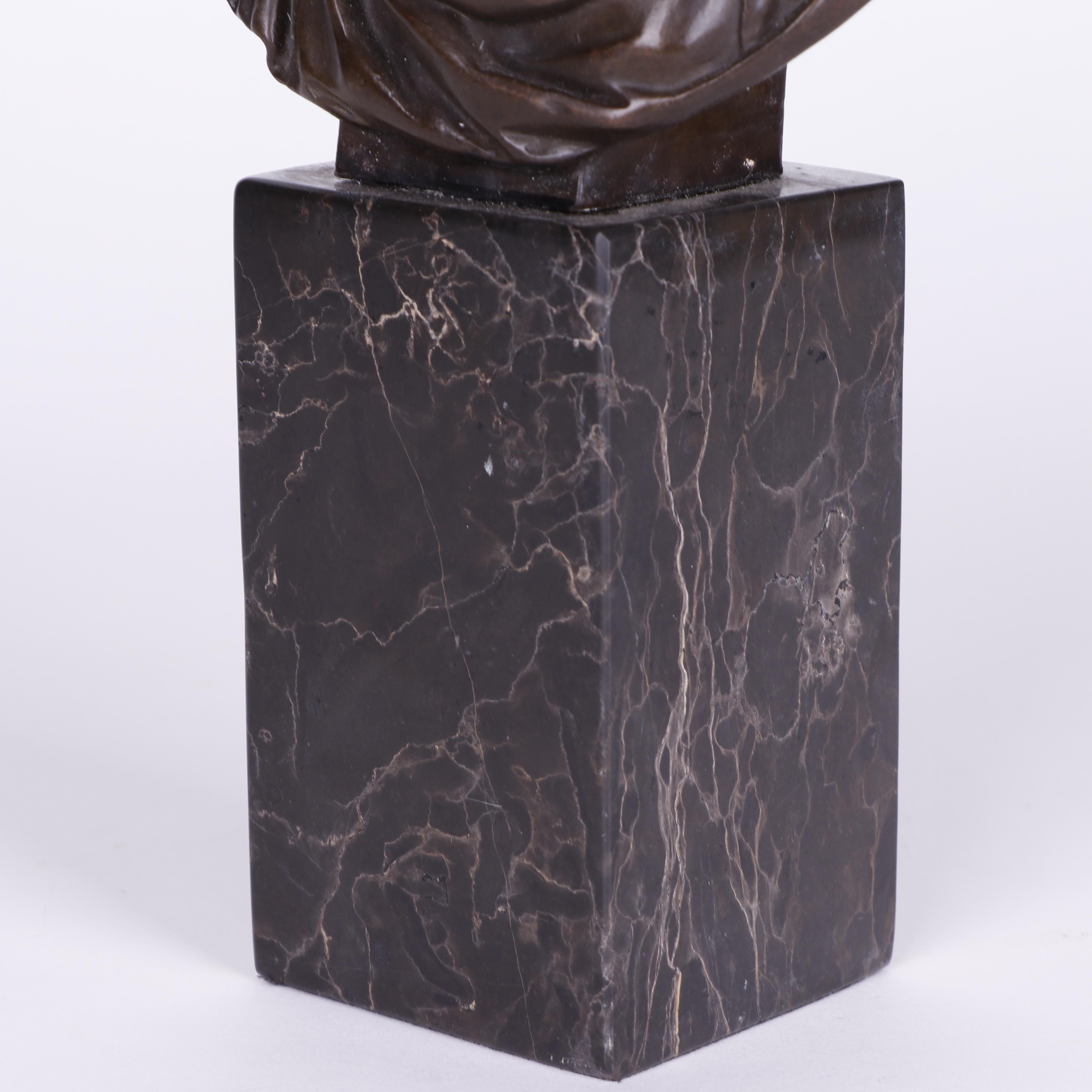Bronze Bust on Marble Base