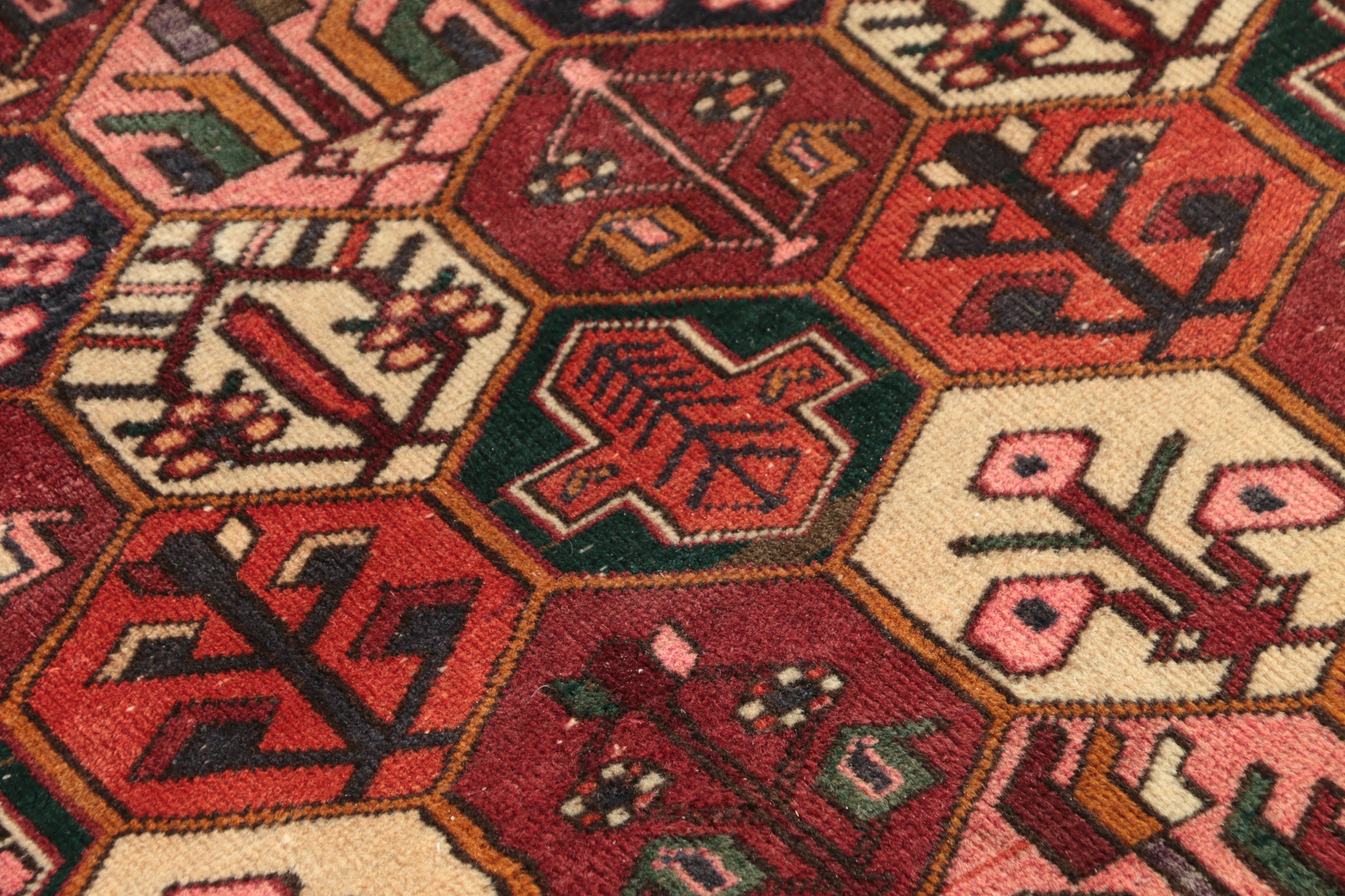 Hand-Knotted Persian Hamadan Wool Rug