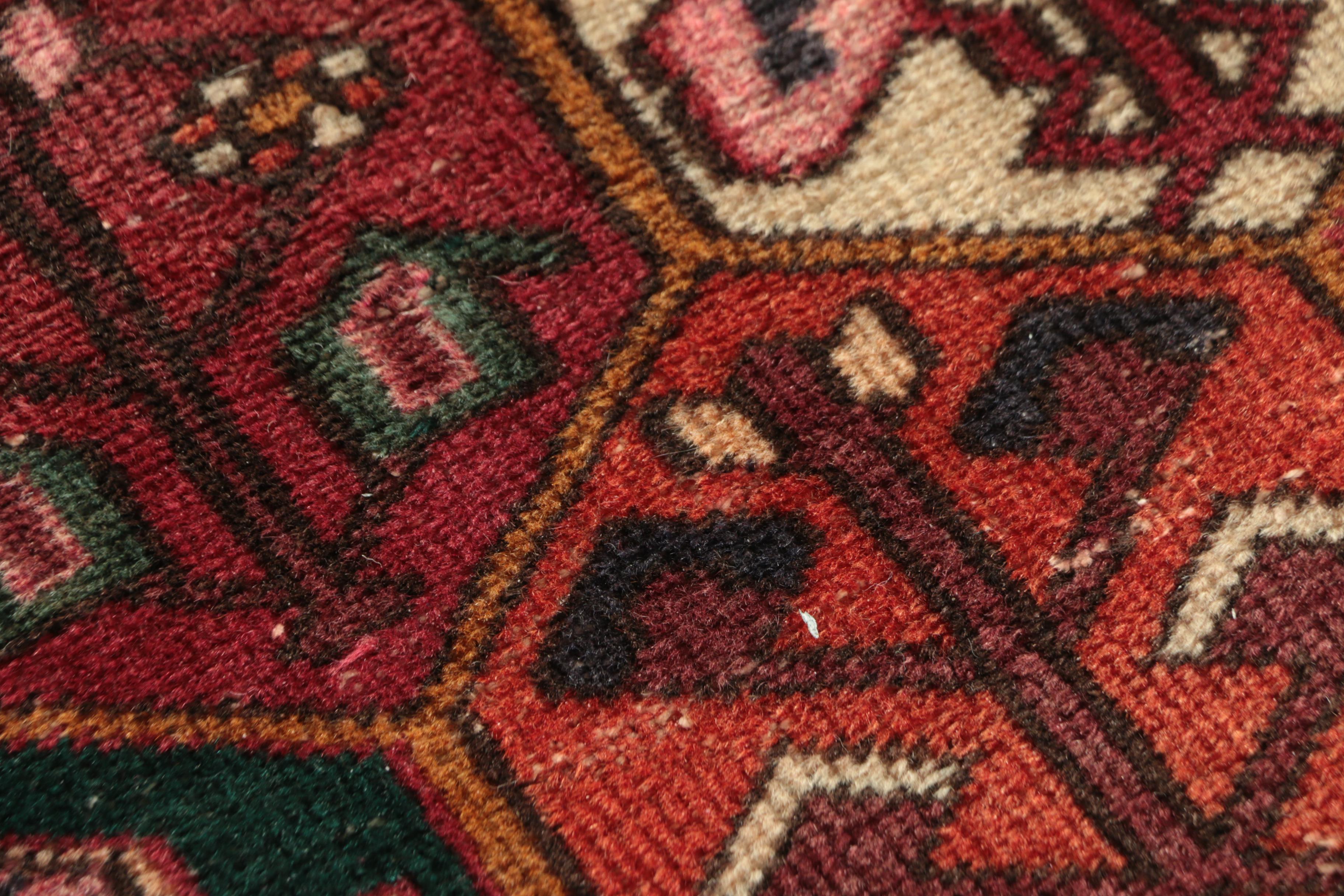 Hand-Knotted Persian Hamadan Wool Rug