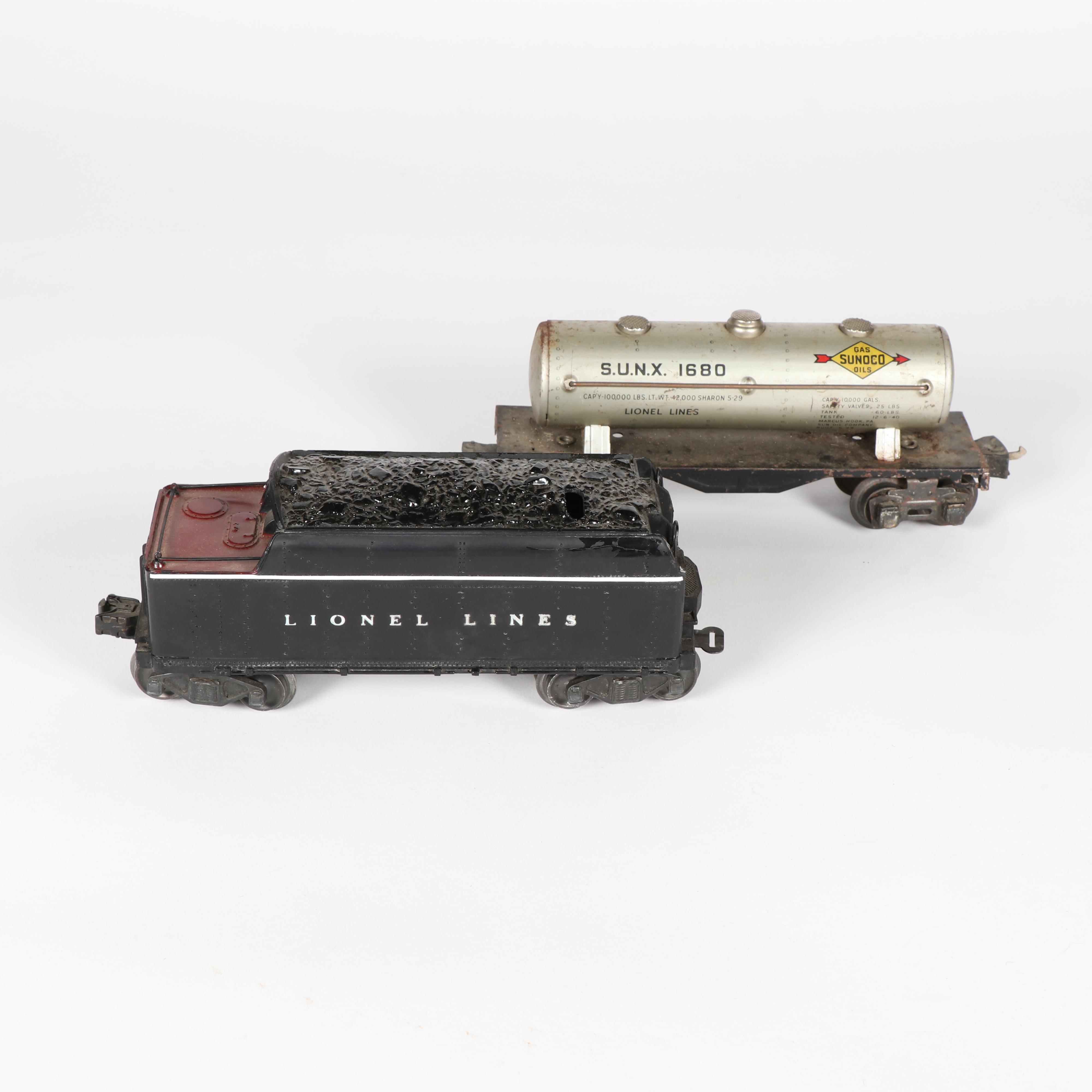 Lionel Train Cars and Accessories including Hudson Type Locomotive