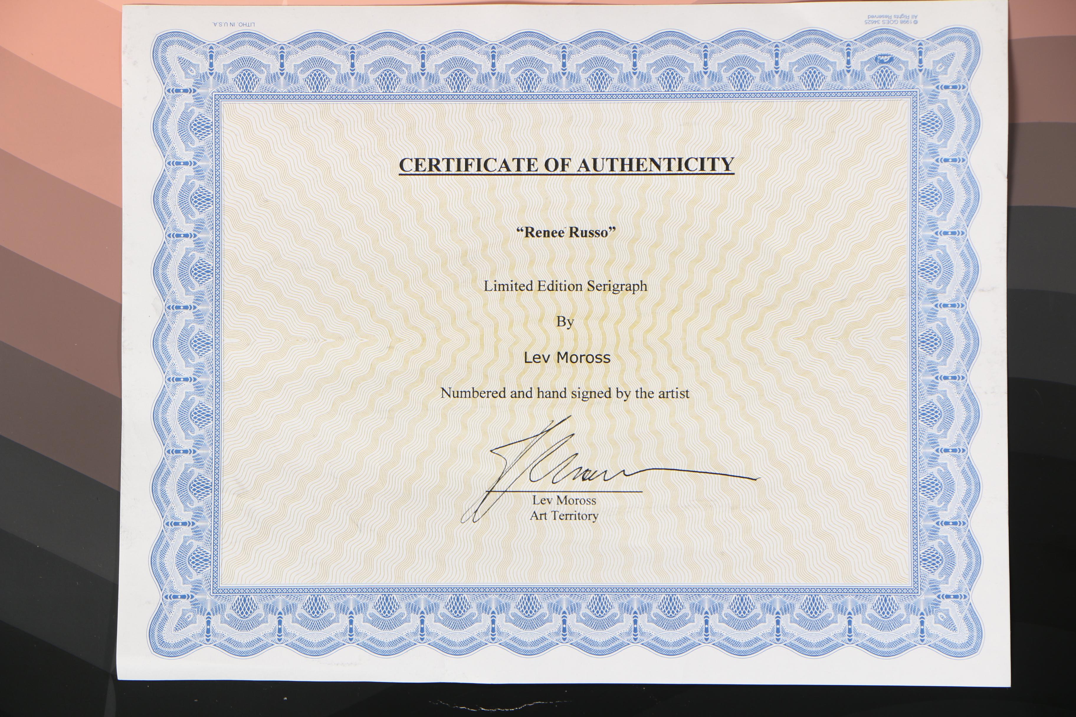 Lev Moross Serigraph "Renee Russo"