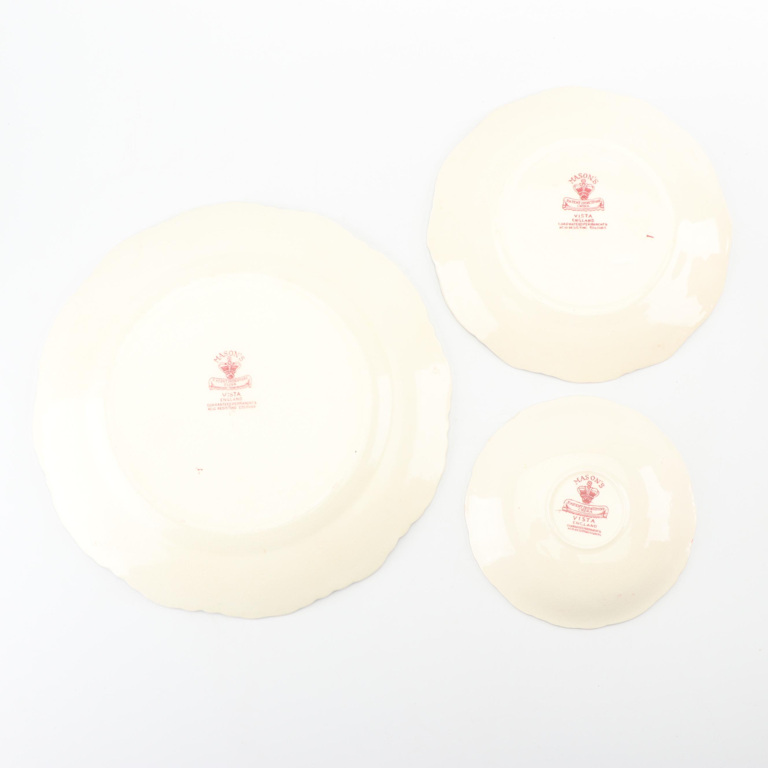 Mason's "Vista" Transfer Printed Ironstone Tableware
