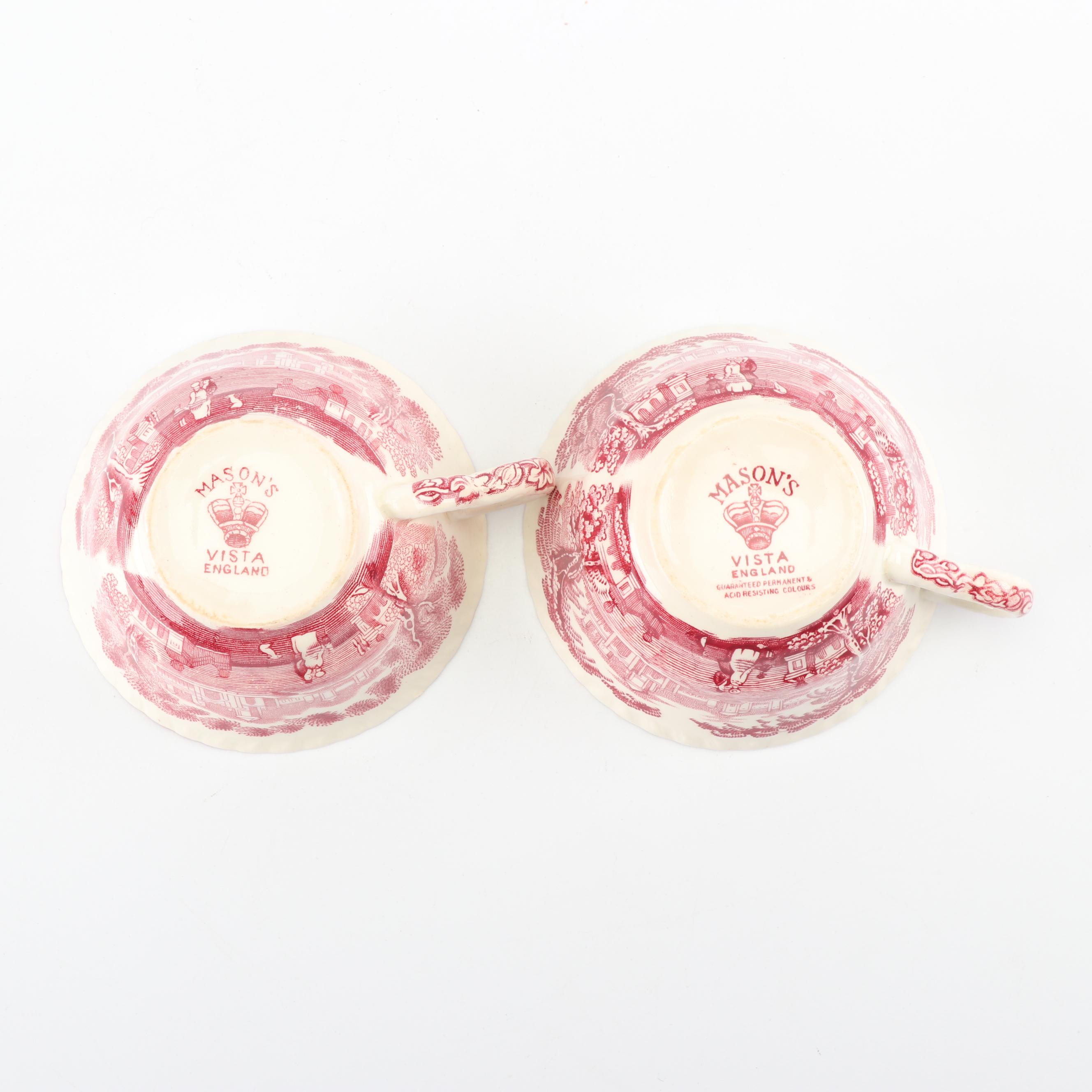 Mason's "Vista" Transfer Printed Ironstone Tableware