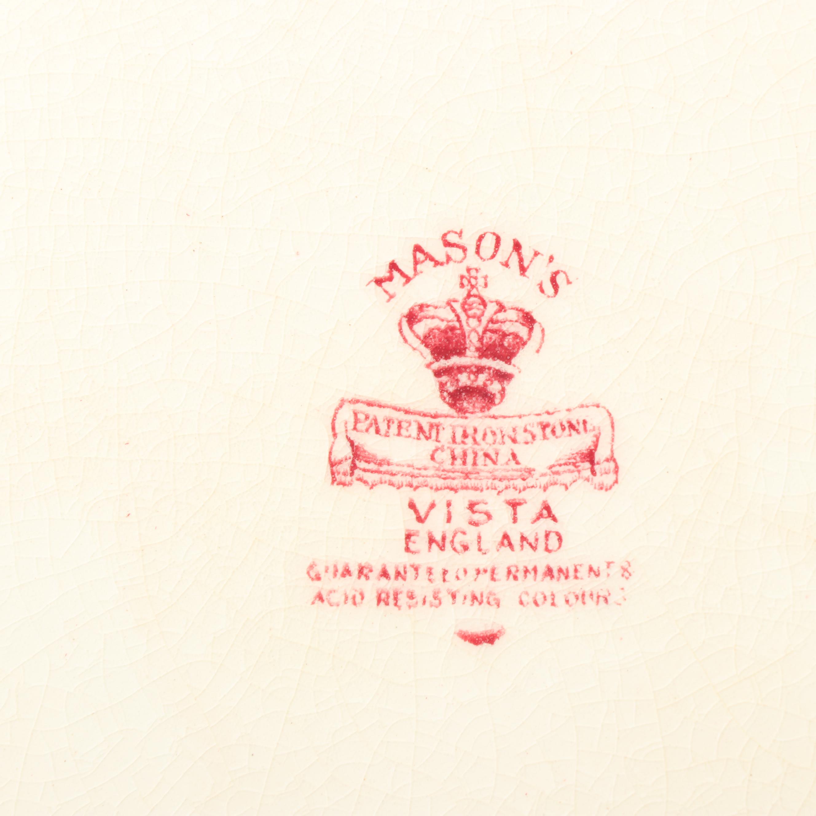 Mason's "Vista" Transfer Printed Ironstone Tableware