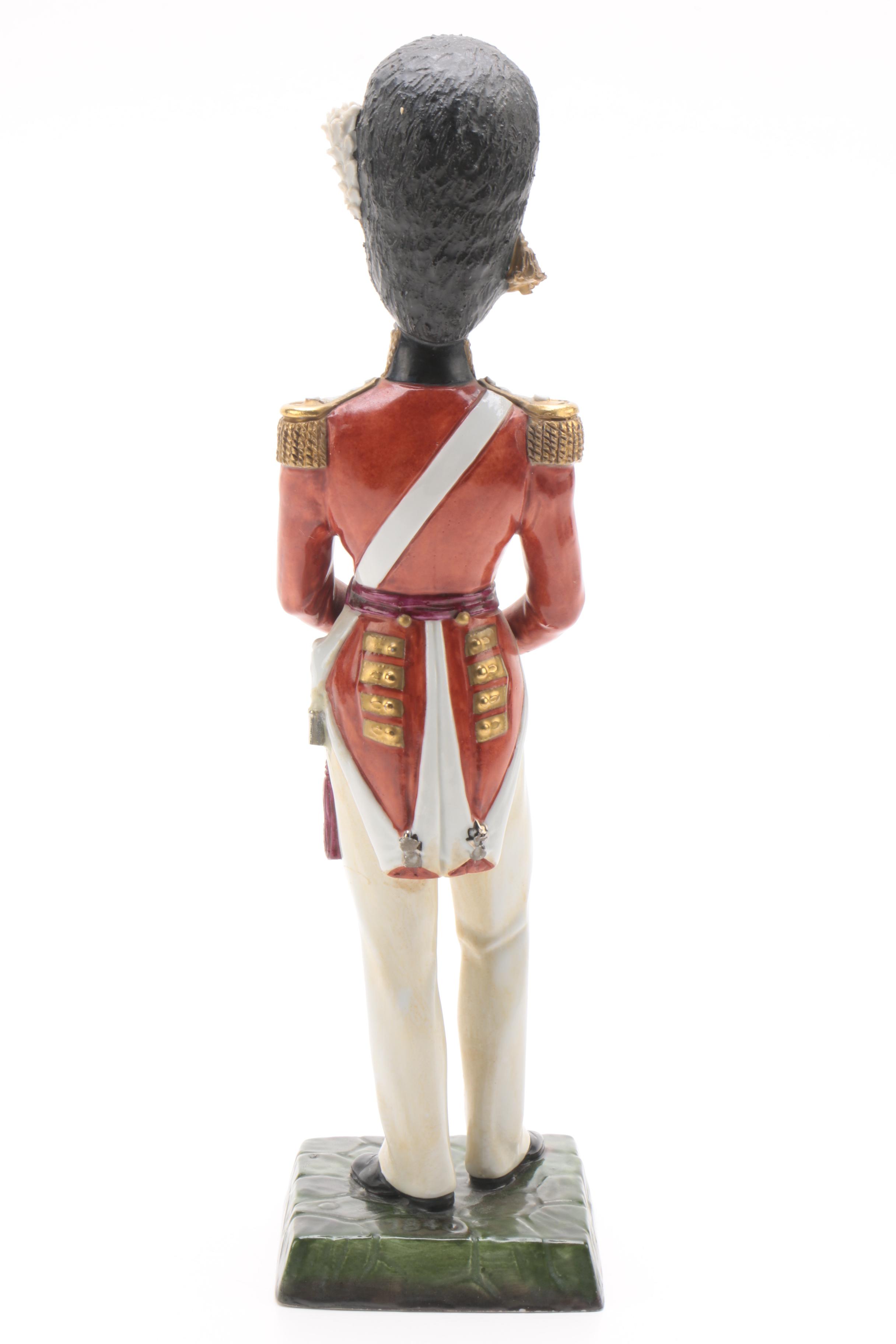 German Porcelain Army Colonels and Officer Figurines, Early 20th Century