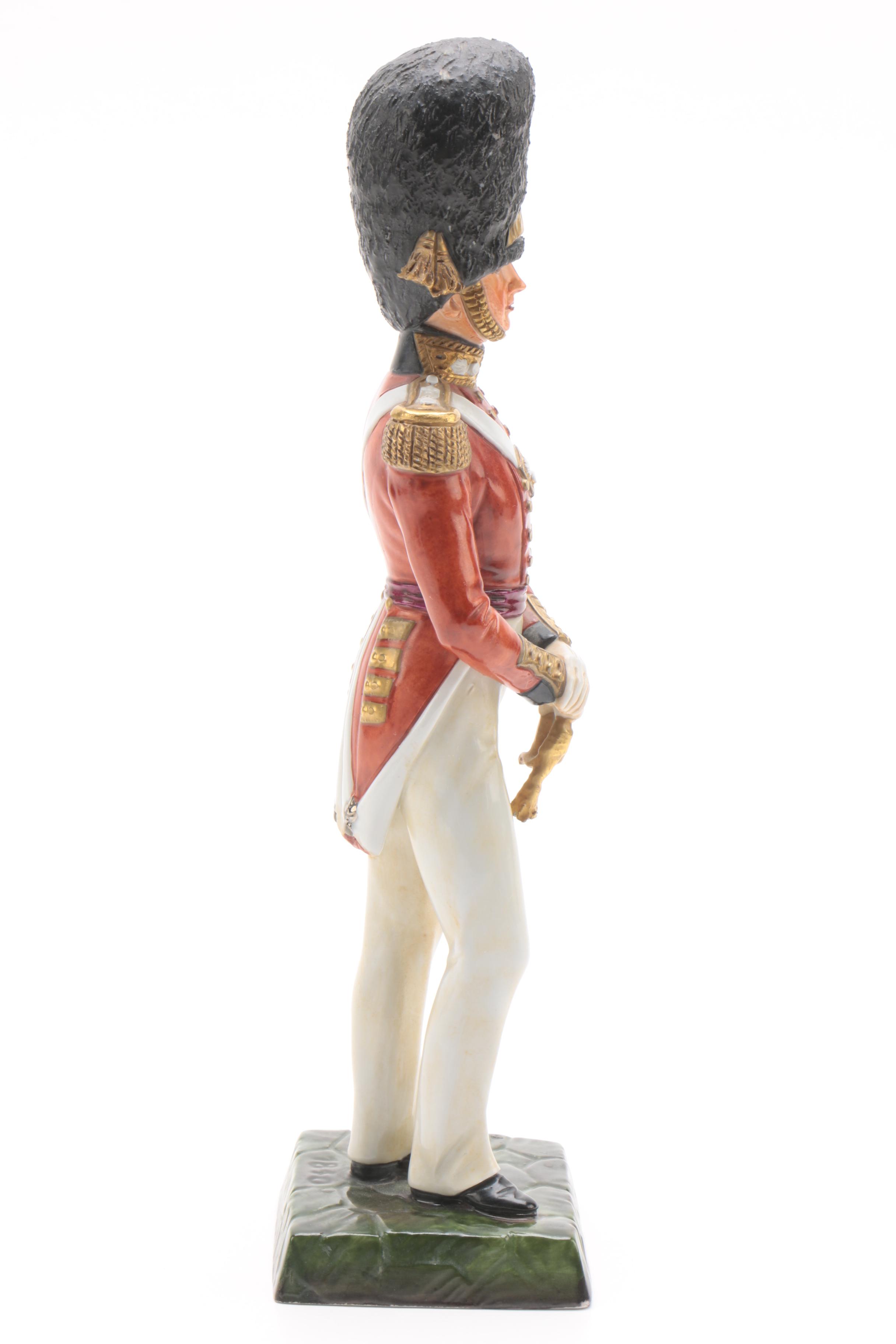German Porcelain Army Colonels and Officer Figurines, Early 20th Century