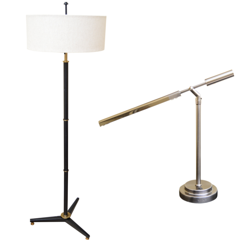 Contemporary Desk and Floor Lamps
