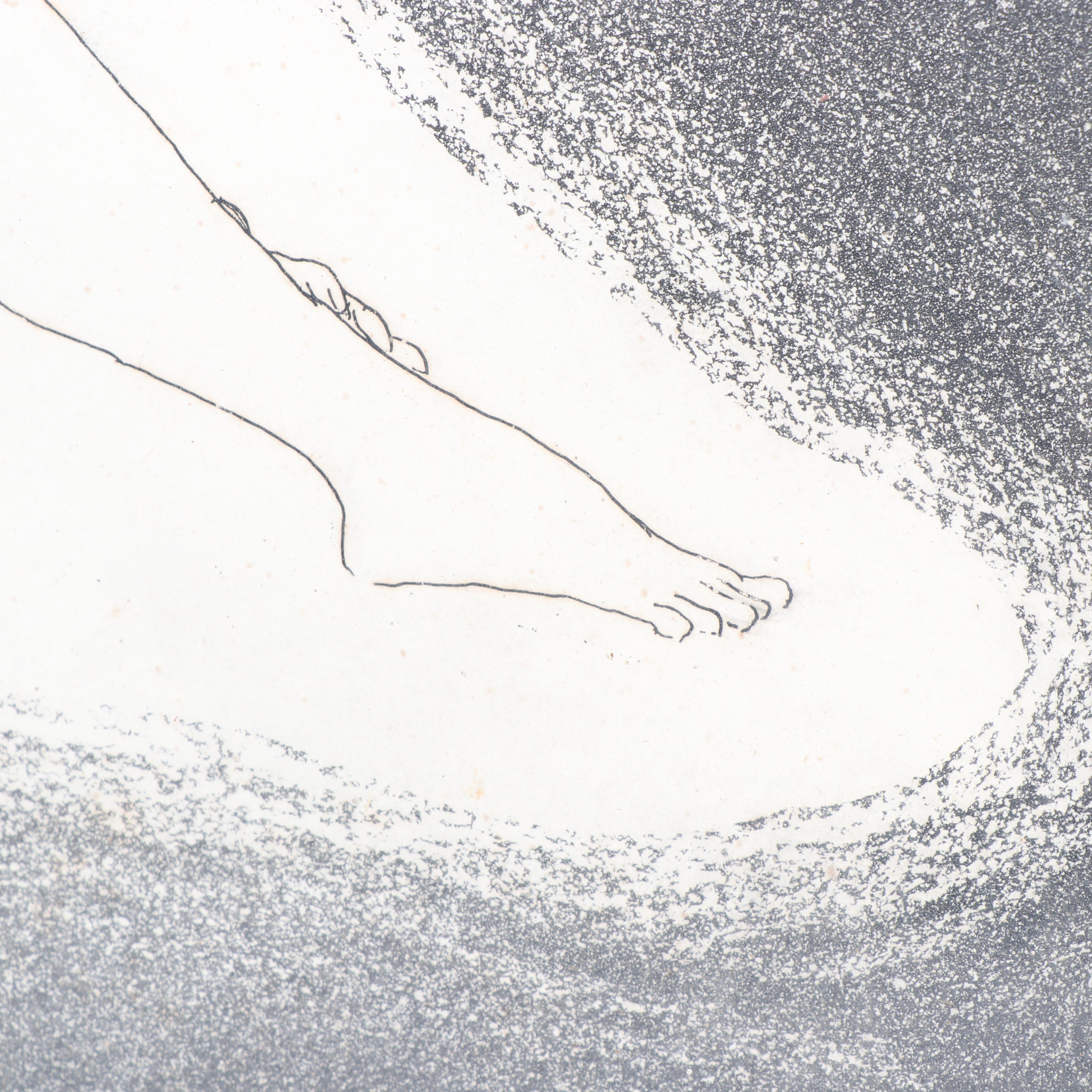 Rogers Lithograph of Female Nude