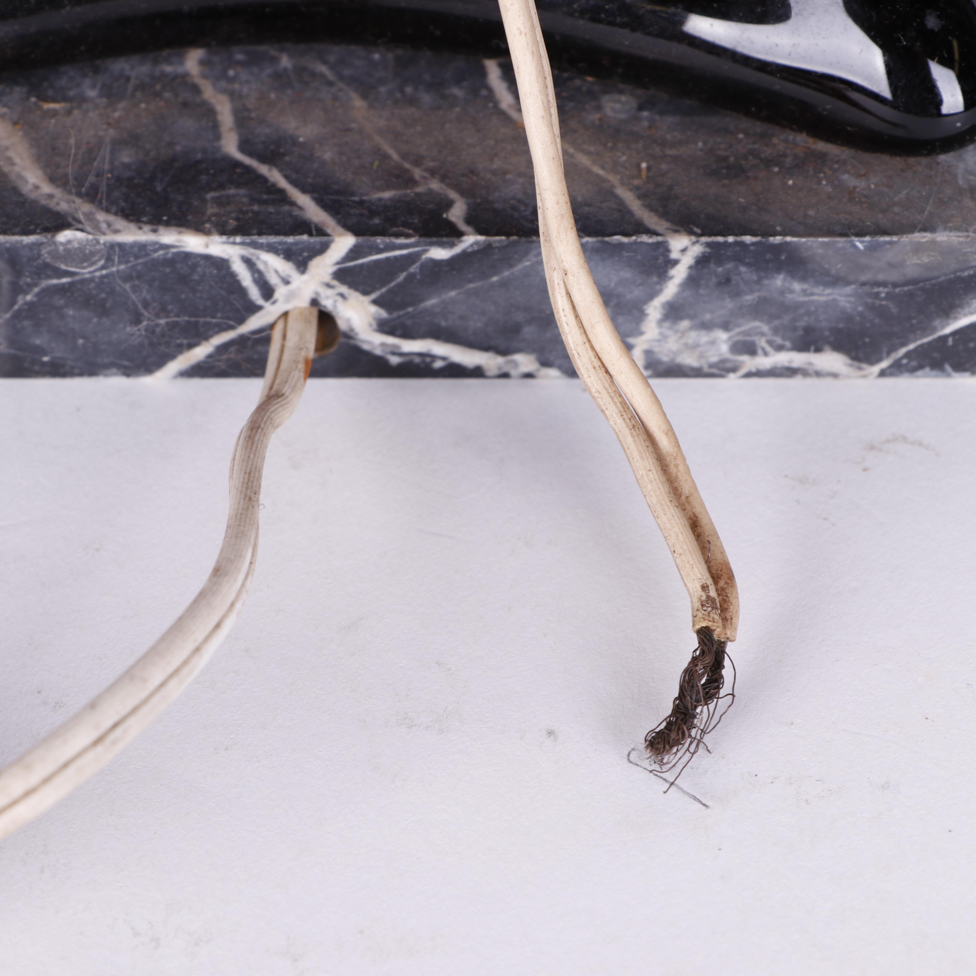 Italian Art Glass Console Lamp with Marble Base