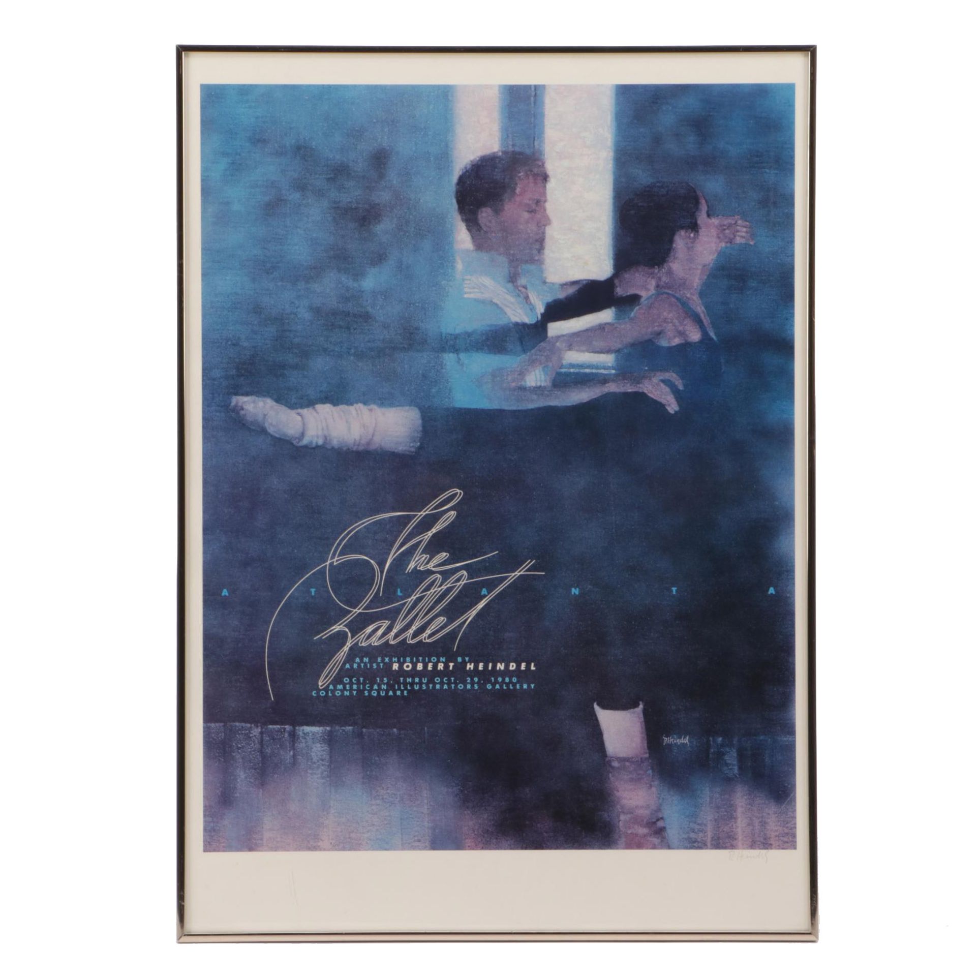 Robert Heindel 1980 Signed Exhibition Poster "The Ballet"