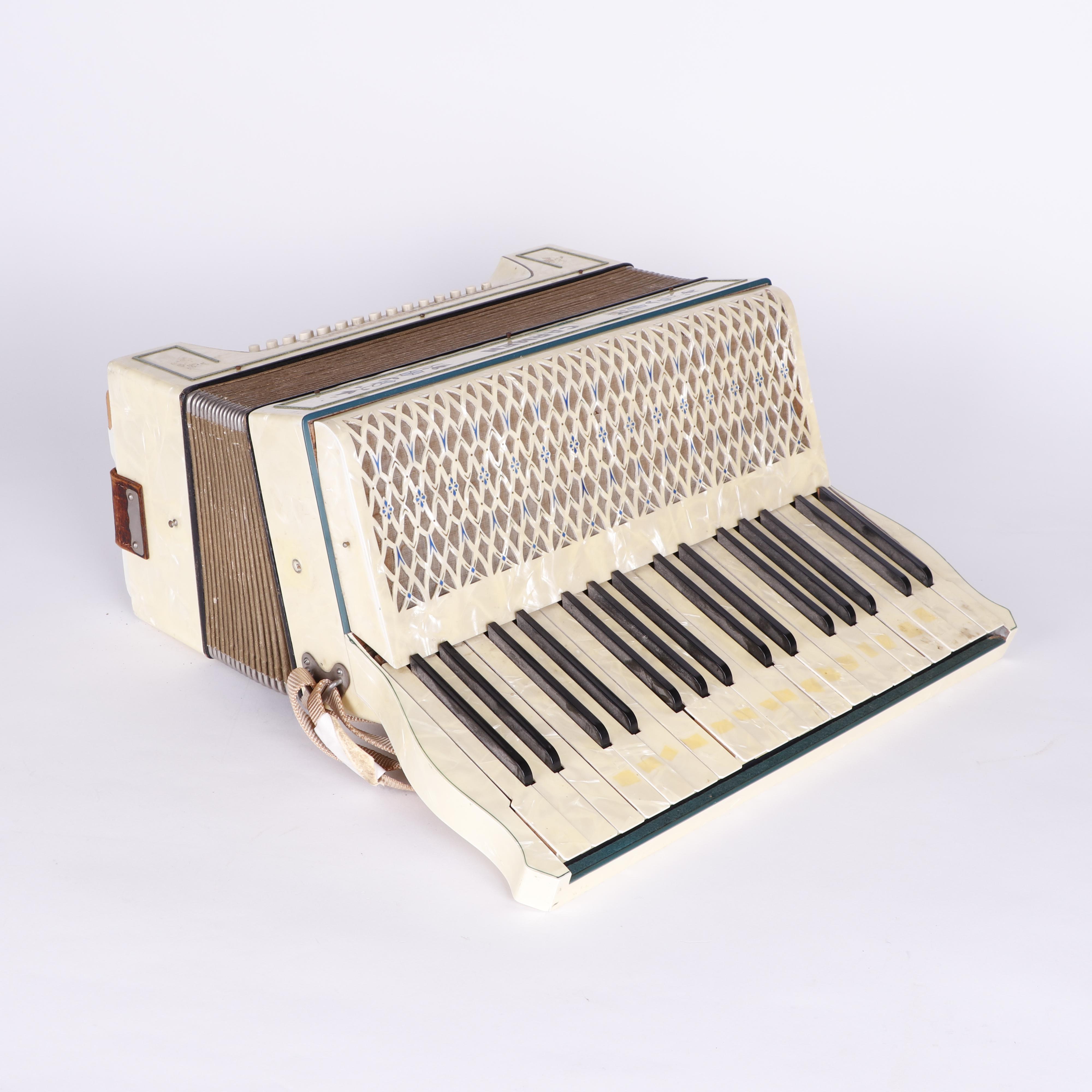 Carmen Accordion by M. Hohner with Mother of Pearl, c. 1930s
