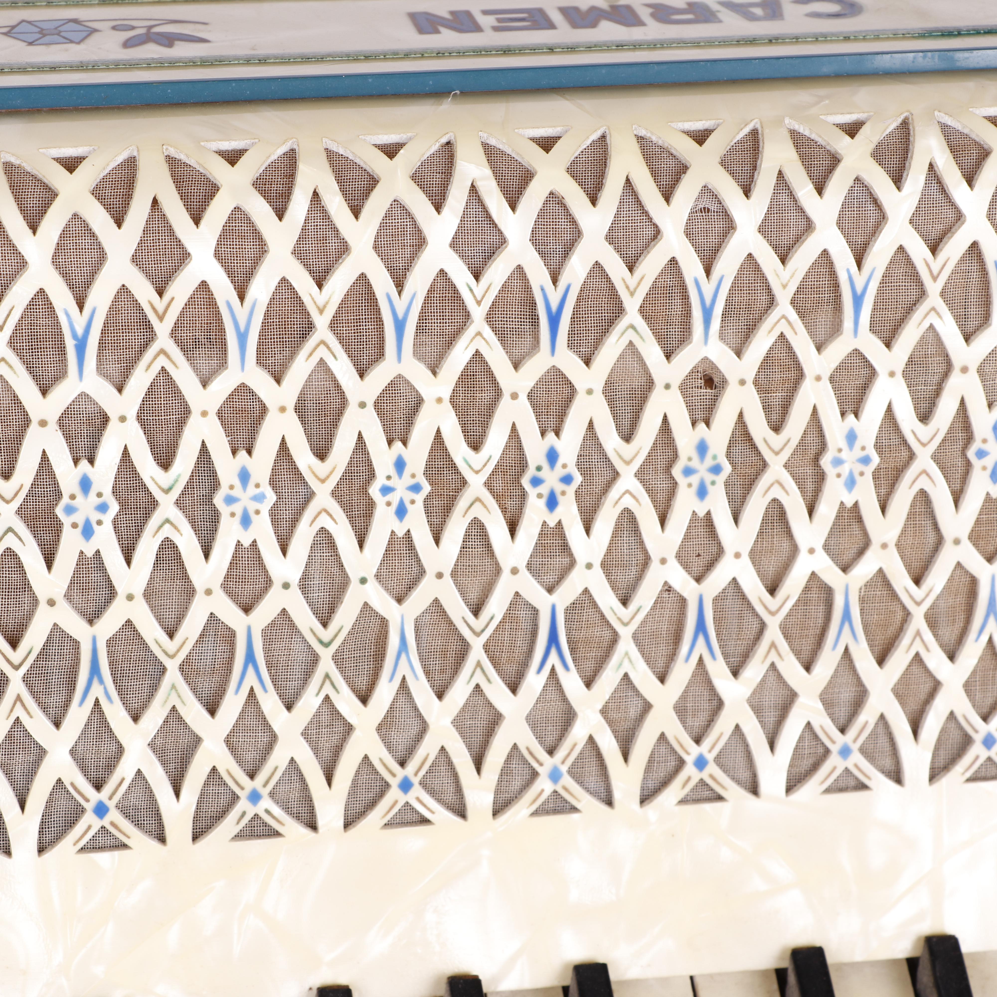 Carmen Accordion by M. Hohner with Mother of Pearl, c. 1930s