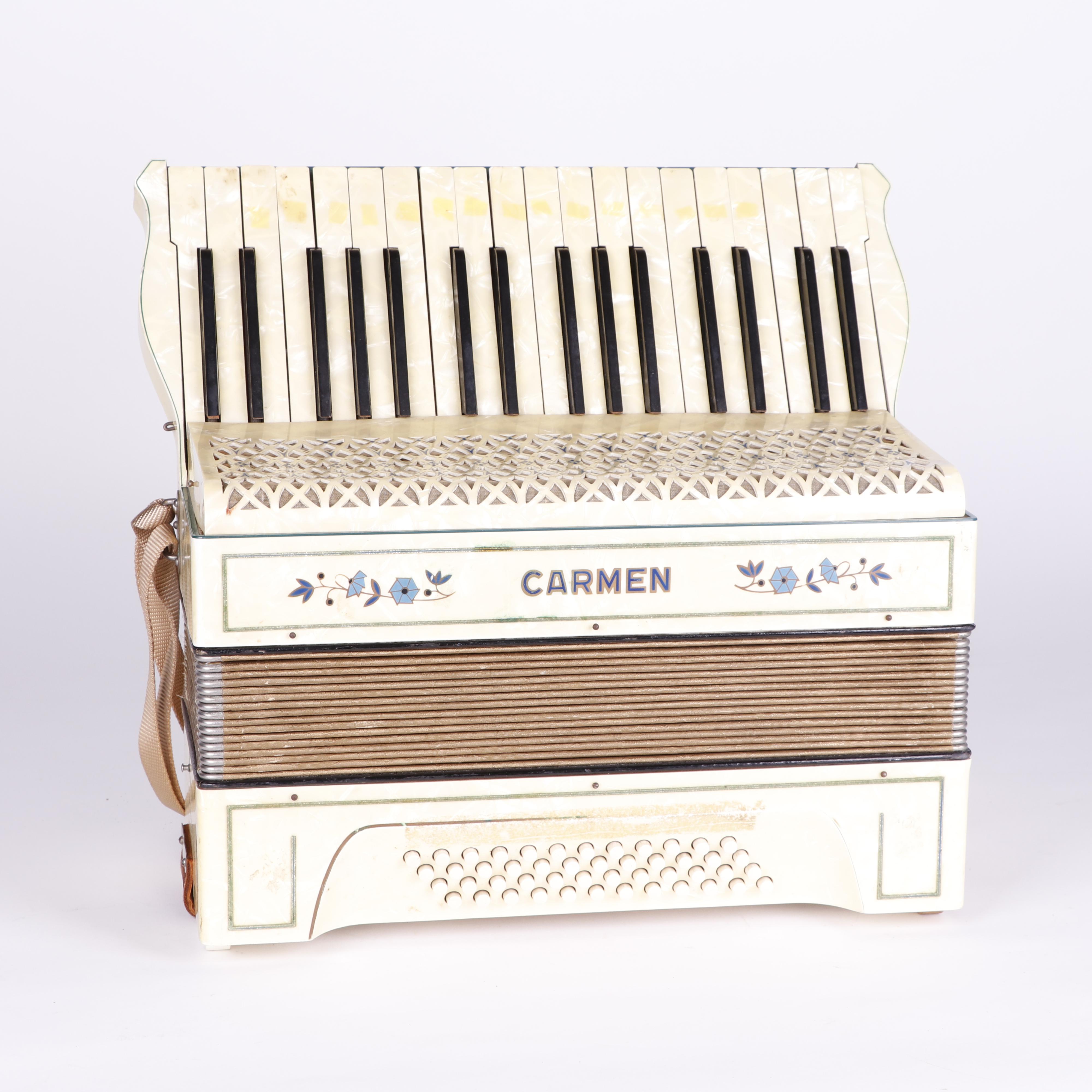 Carmen Accordion by M. Hohner with Mother of Pearl, c. 1930s