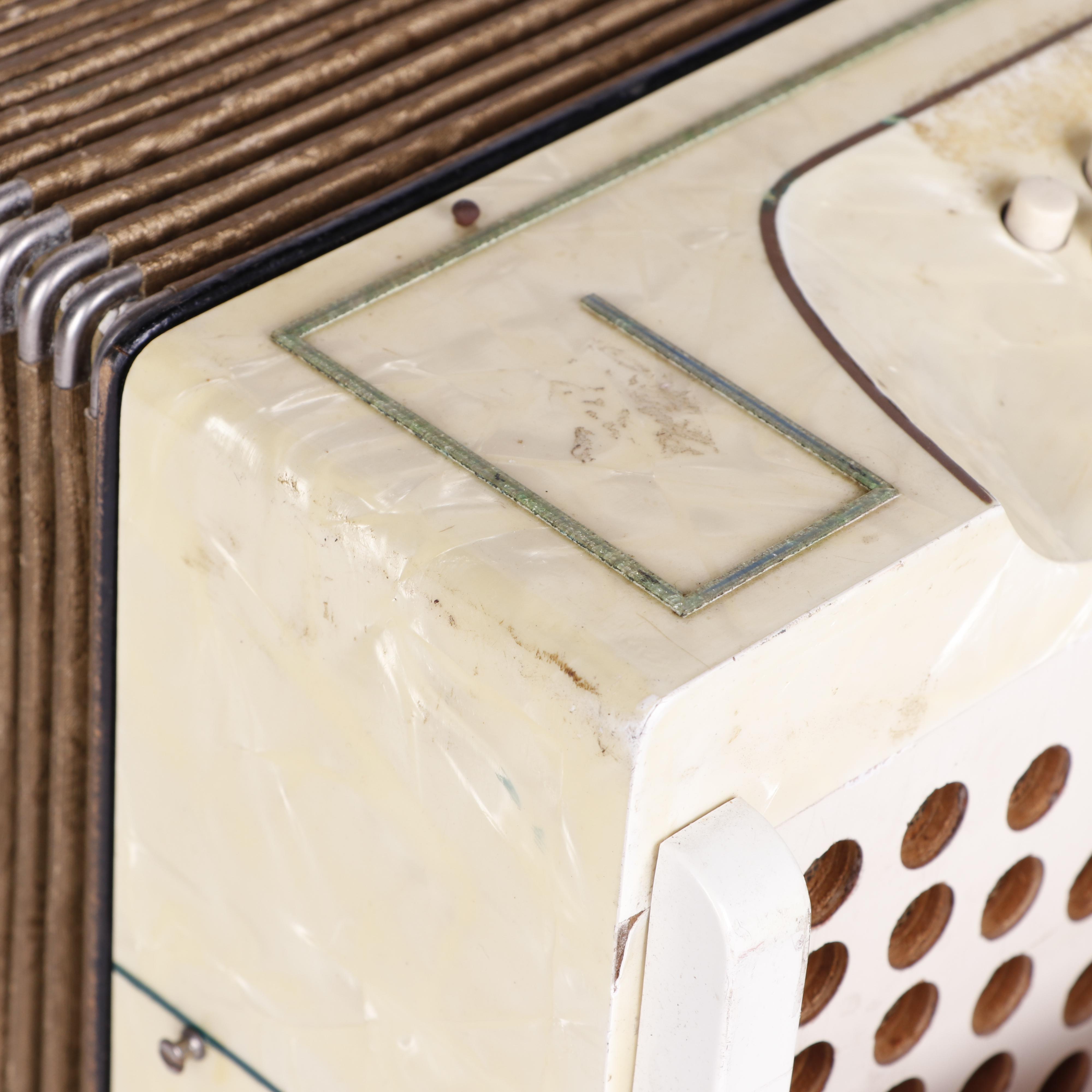 Carmen Accordion by M. Hohner with Mother of Pearl, c. 1930s