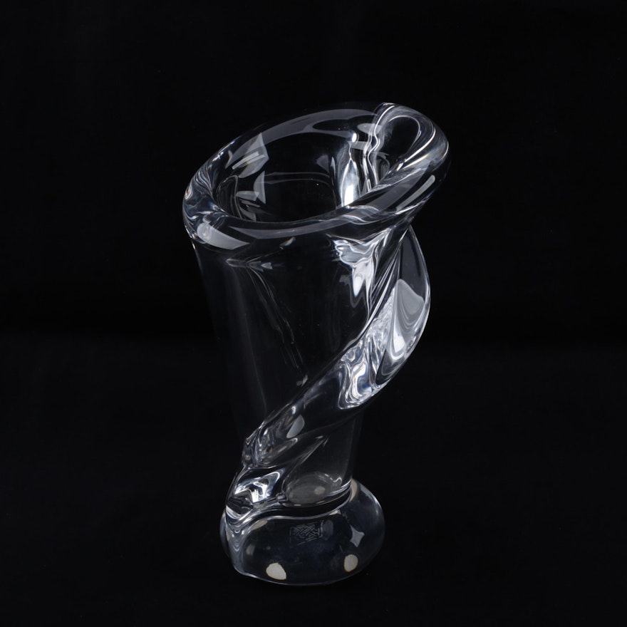 Art Vannes France Crystal "Calla Lily"  Vase