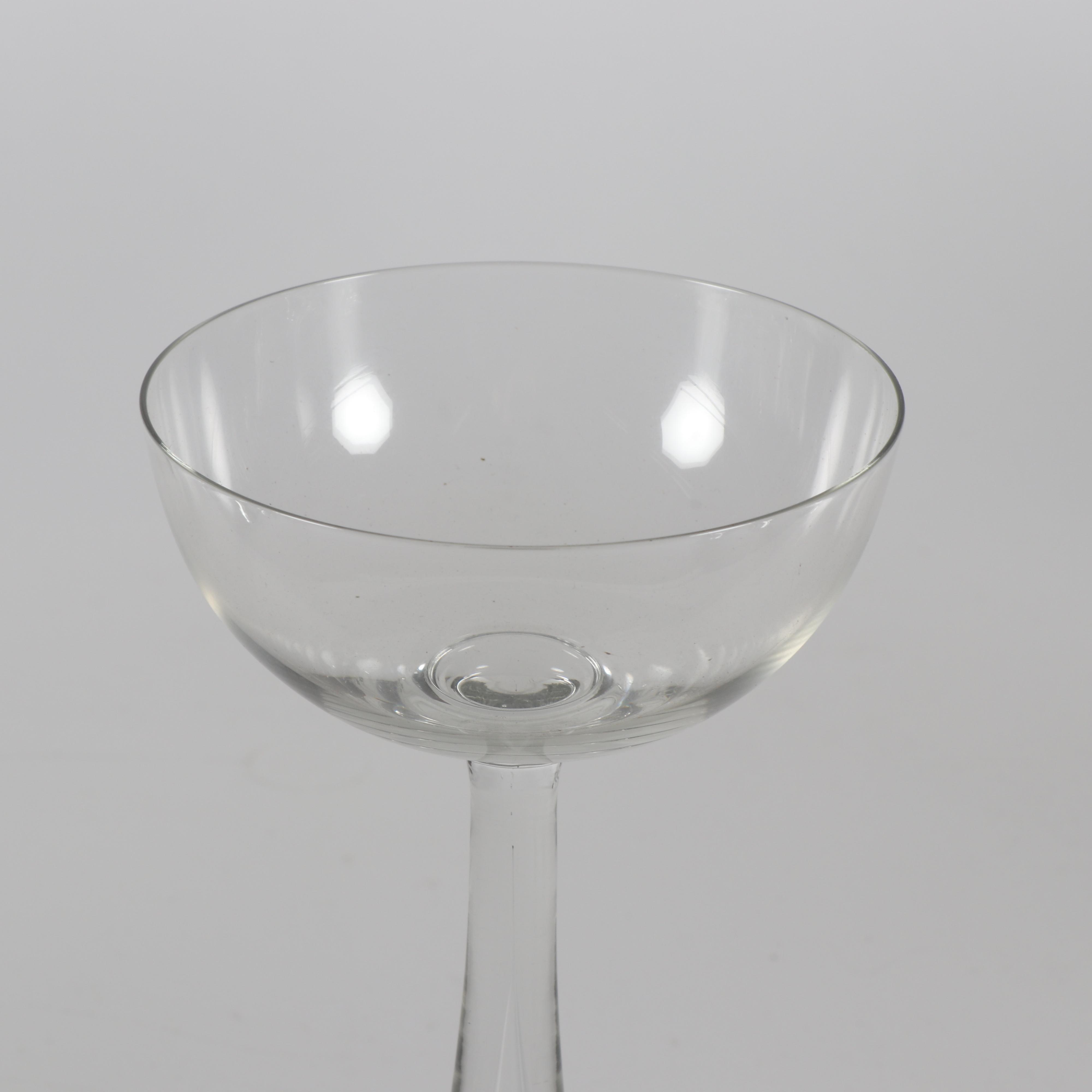 Holmegaard Style Stemware with Bubble Accented Bases