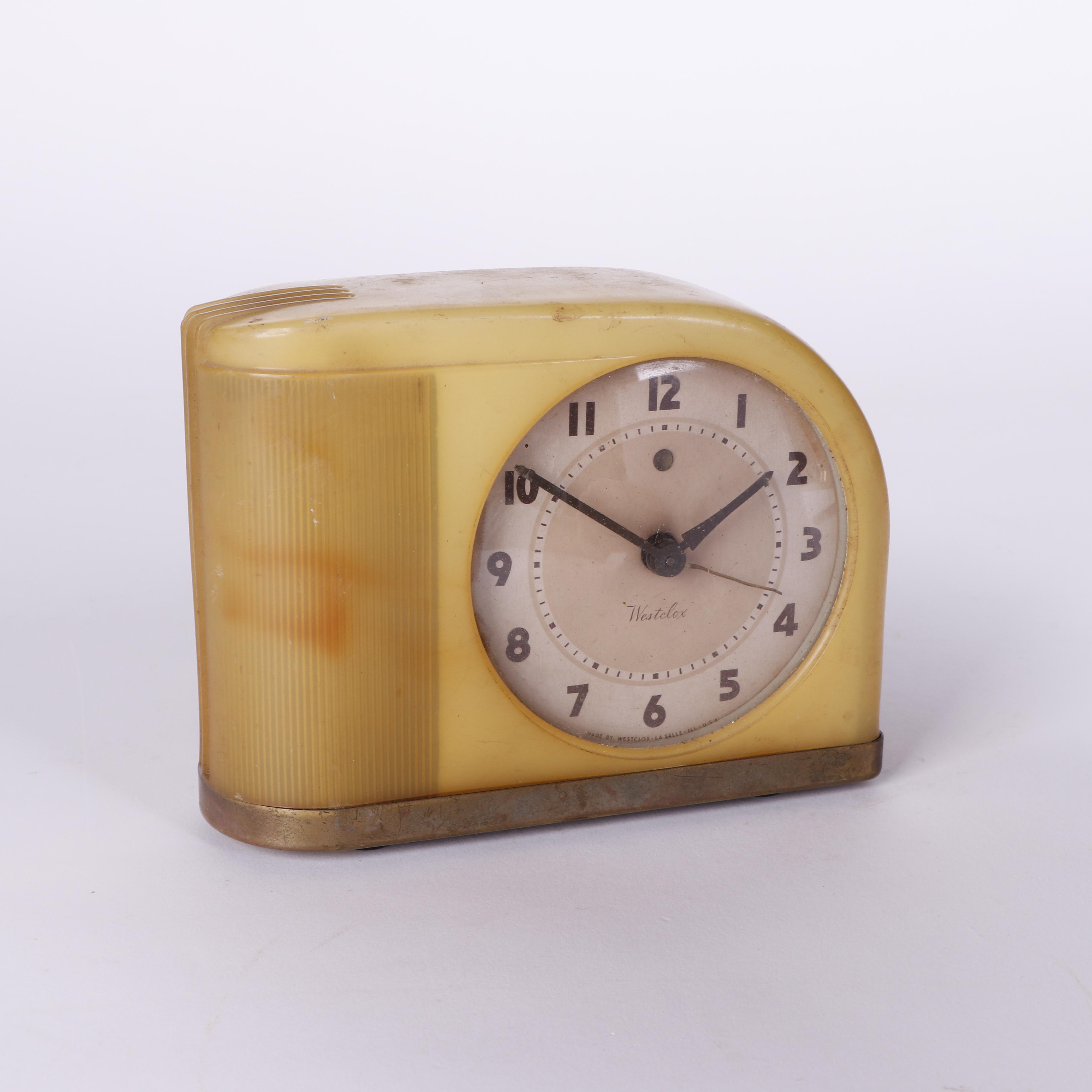 Westclox "Moonbeam" Bakelite Electric Alarm Clock, Mid-Century