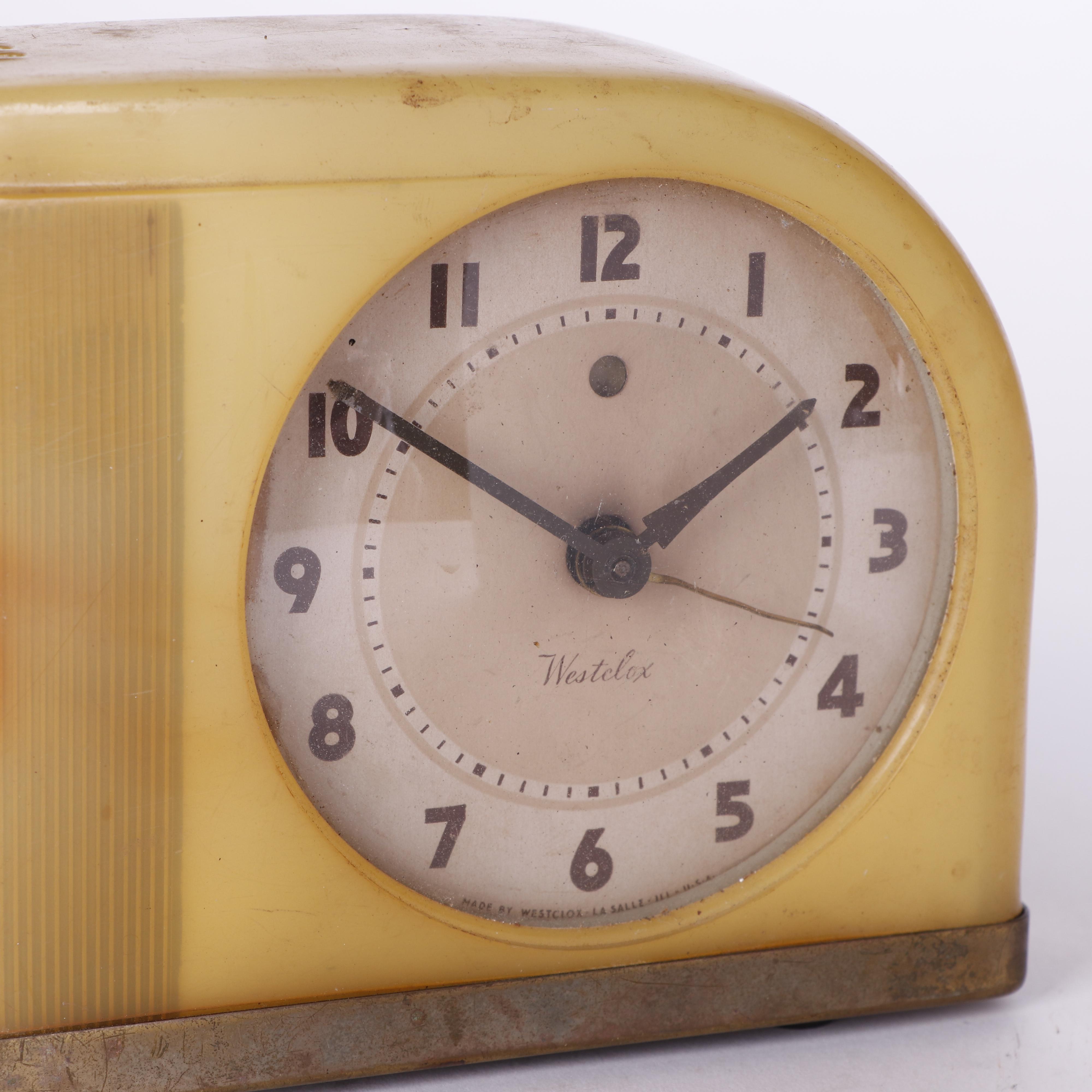 Westclox "Moonbeam" Bakelite Electric Alarm Clock, Mid-Century