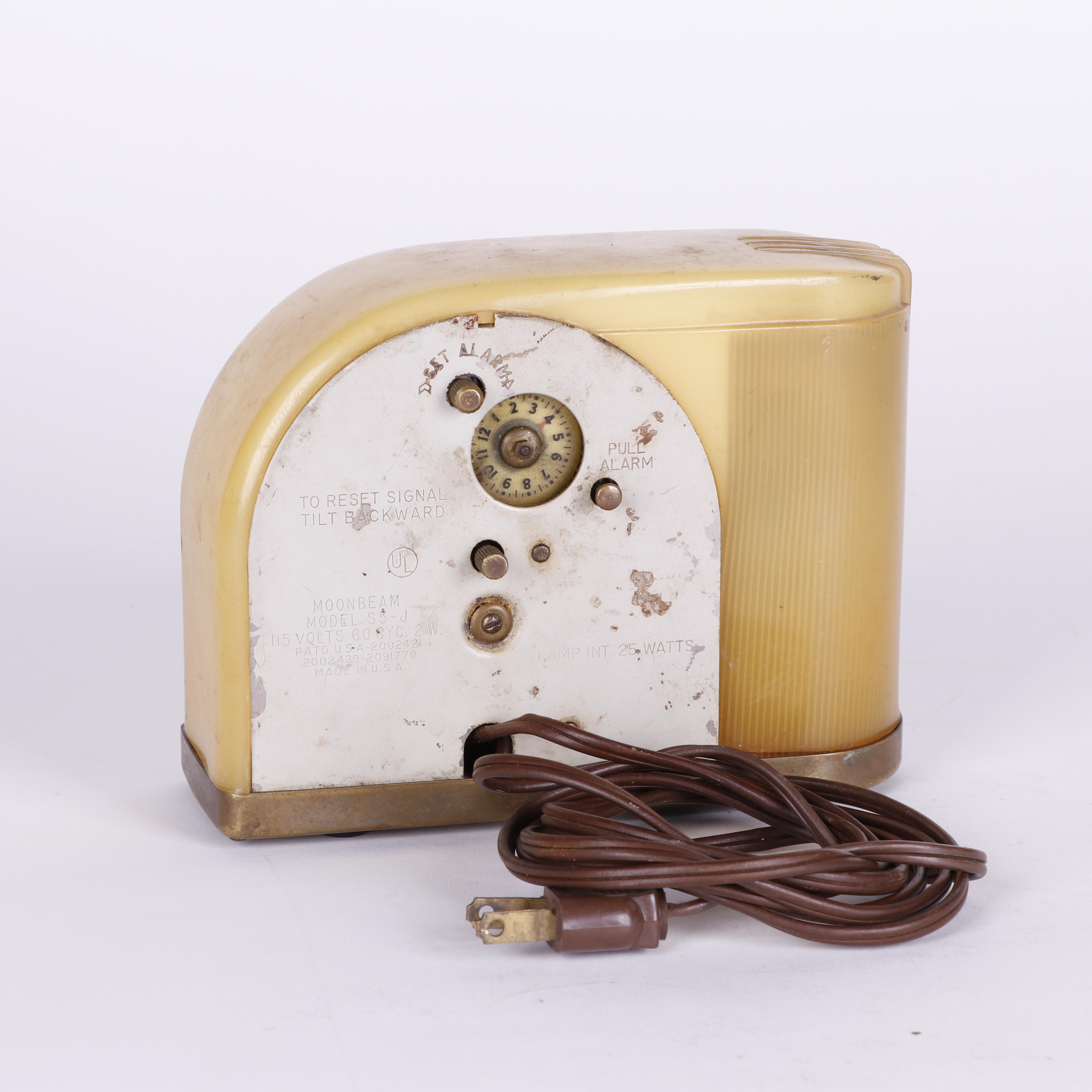 Westclox "Moonbeam" Bakelite Electric Alarm Clock, Mid-Century