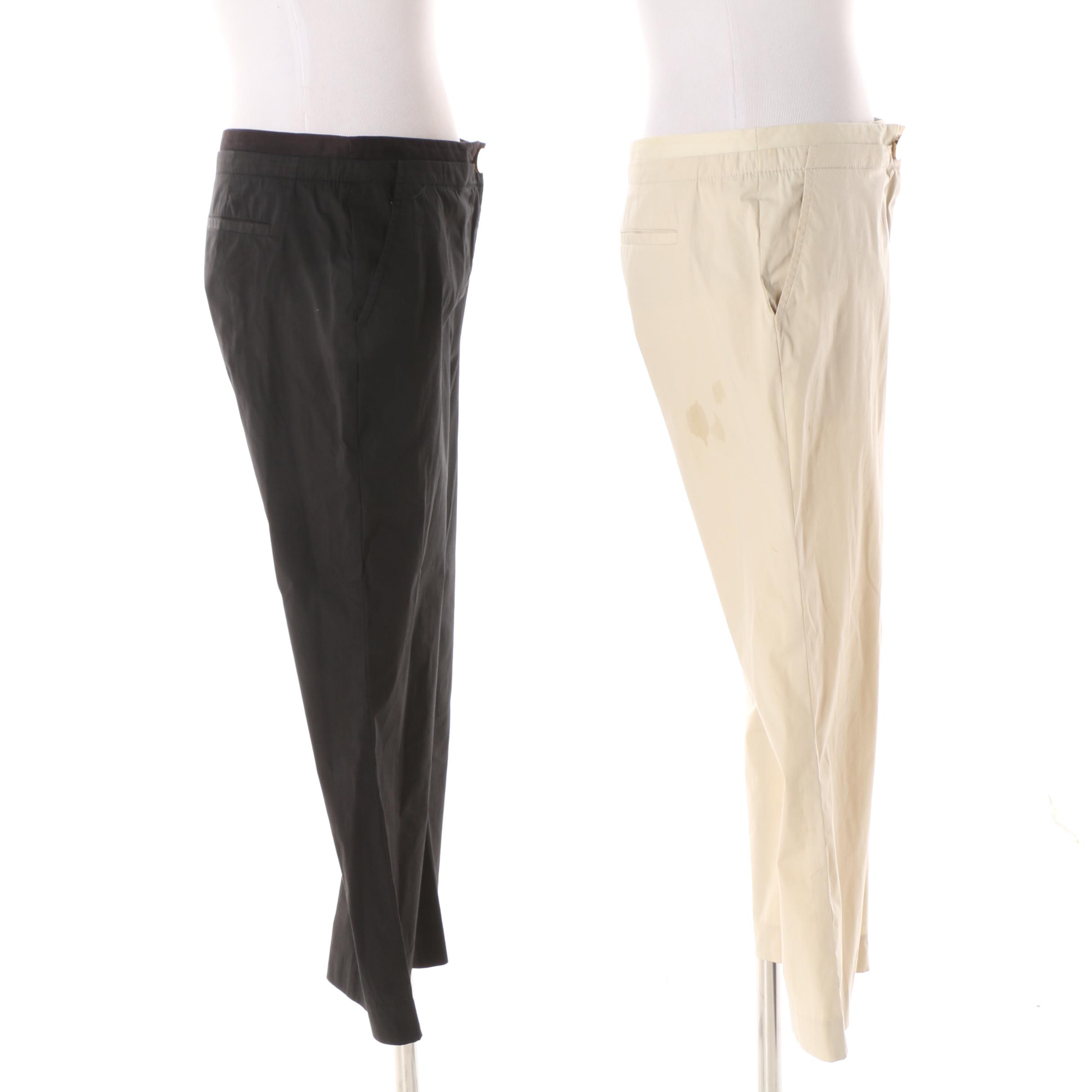 Women's Tory Burch Khaki and Black Capris