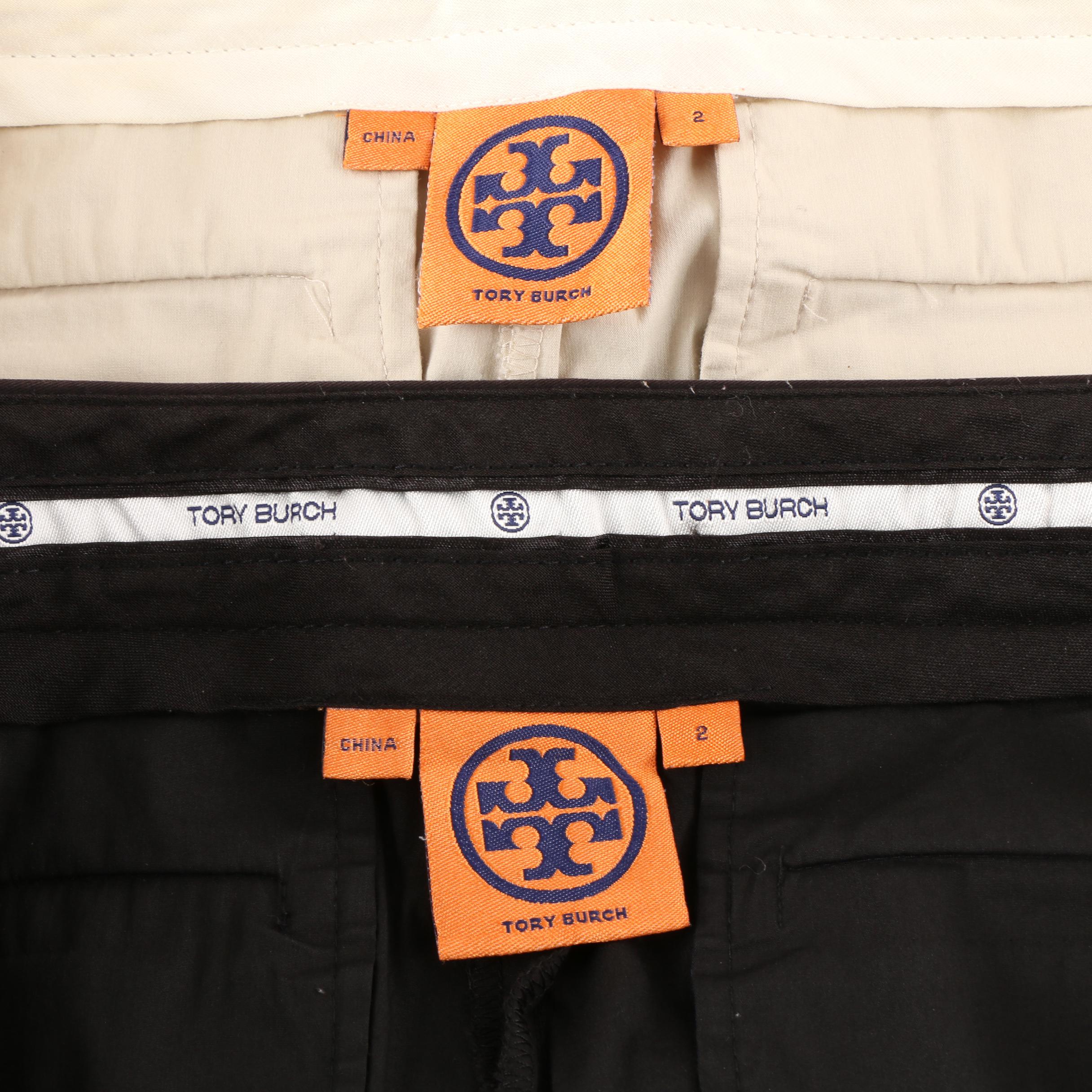 Women's Tory Burch Khaki and Black Capris