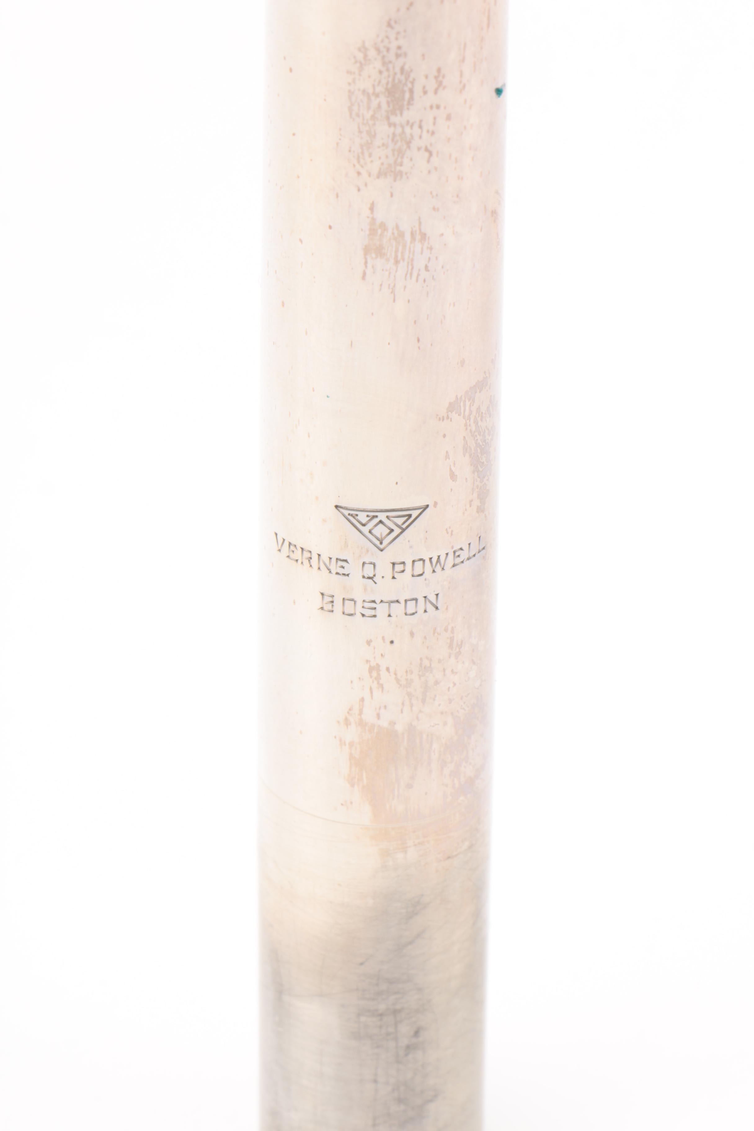 Vintage Verne Q. Powell Handmade Sterling Silver Flute with Later Foot Joint