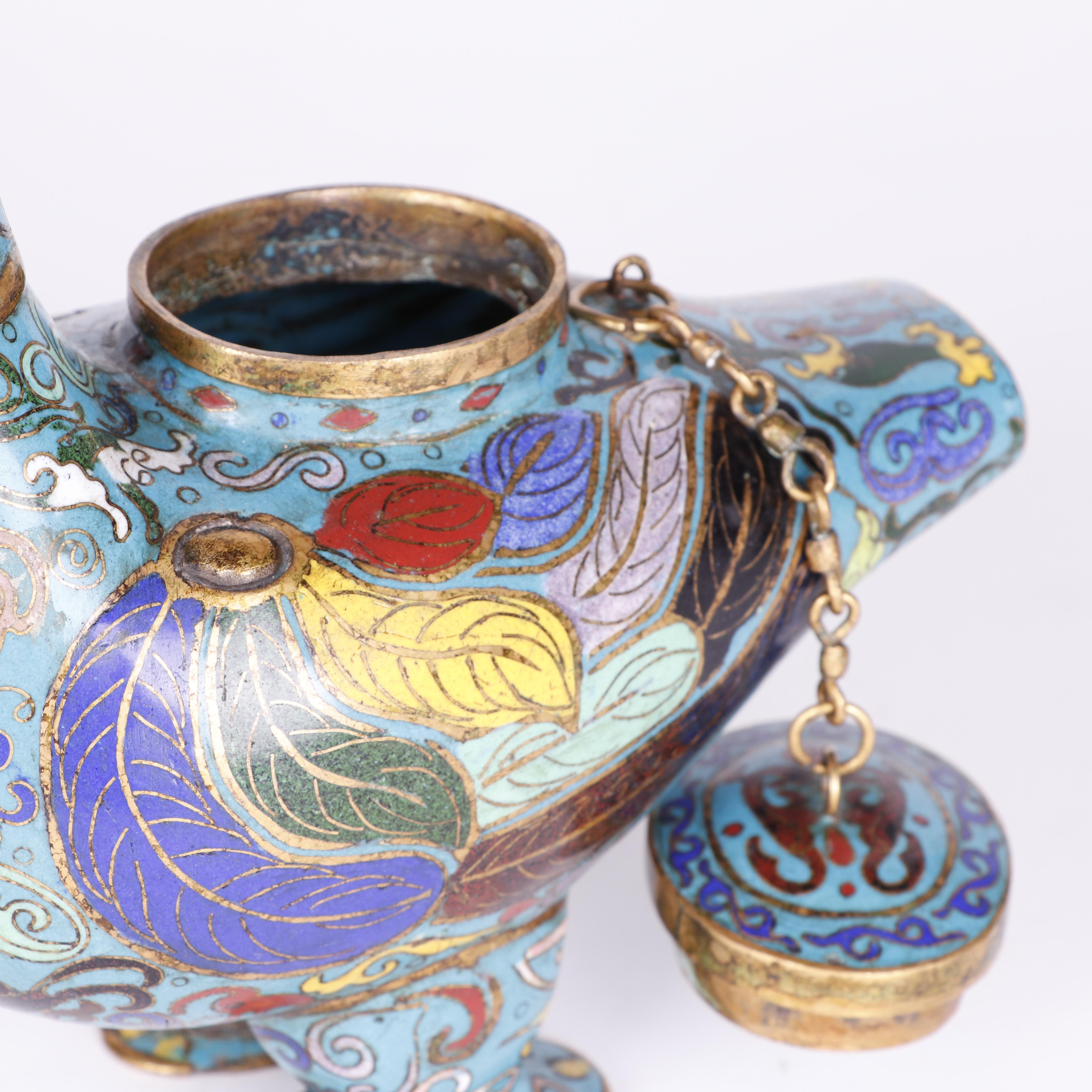 Chinese Cloisonné Figurative Duck Censers