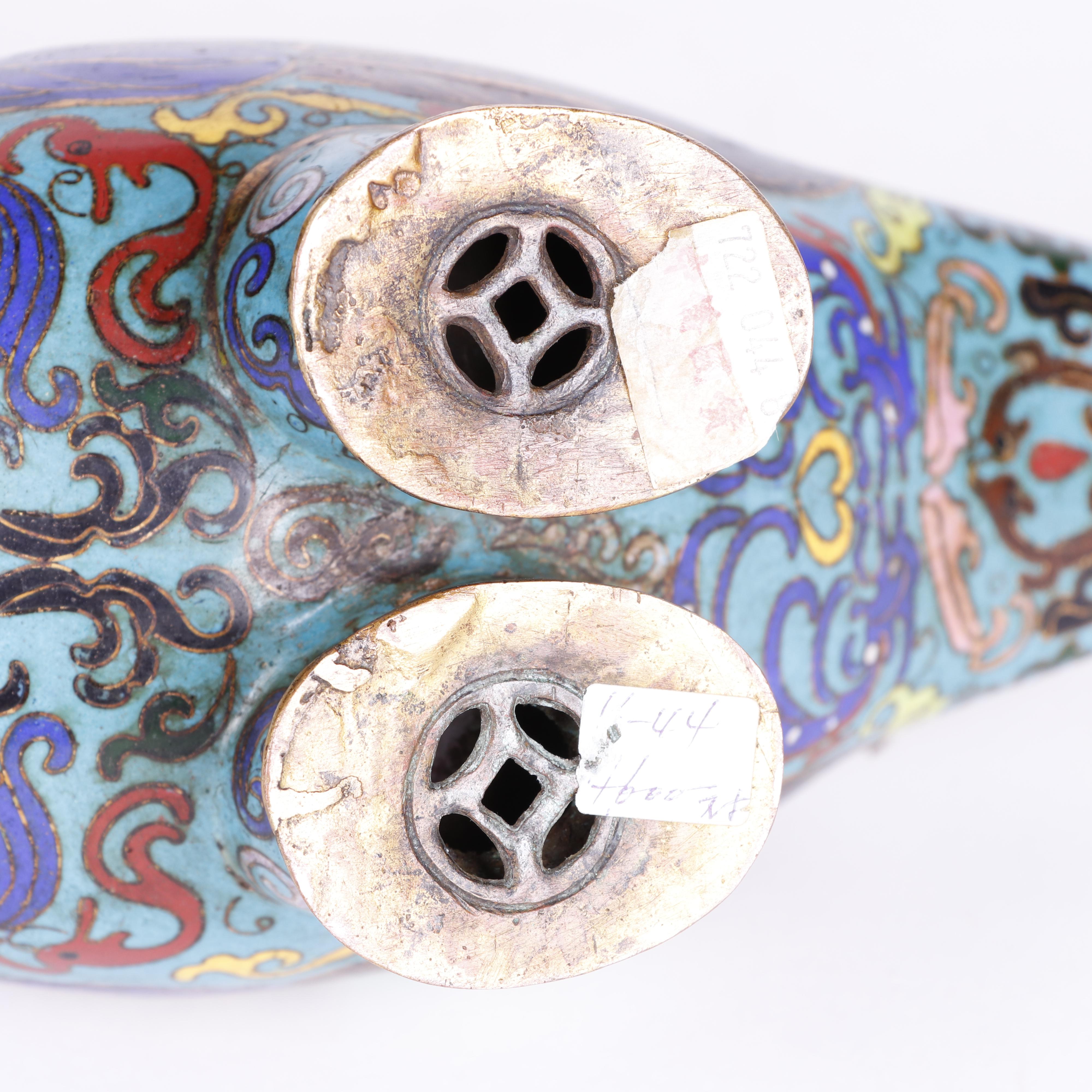 Chinese Cloisonné Figurative Duck Censers