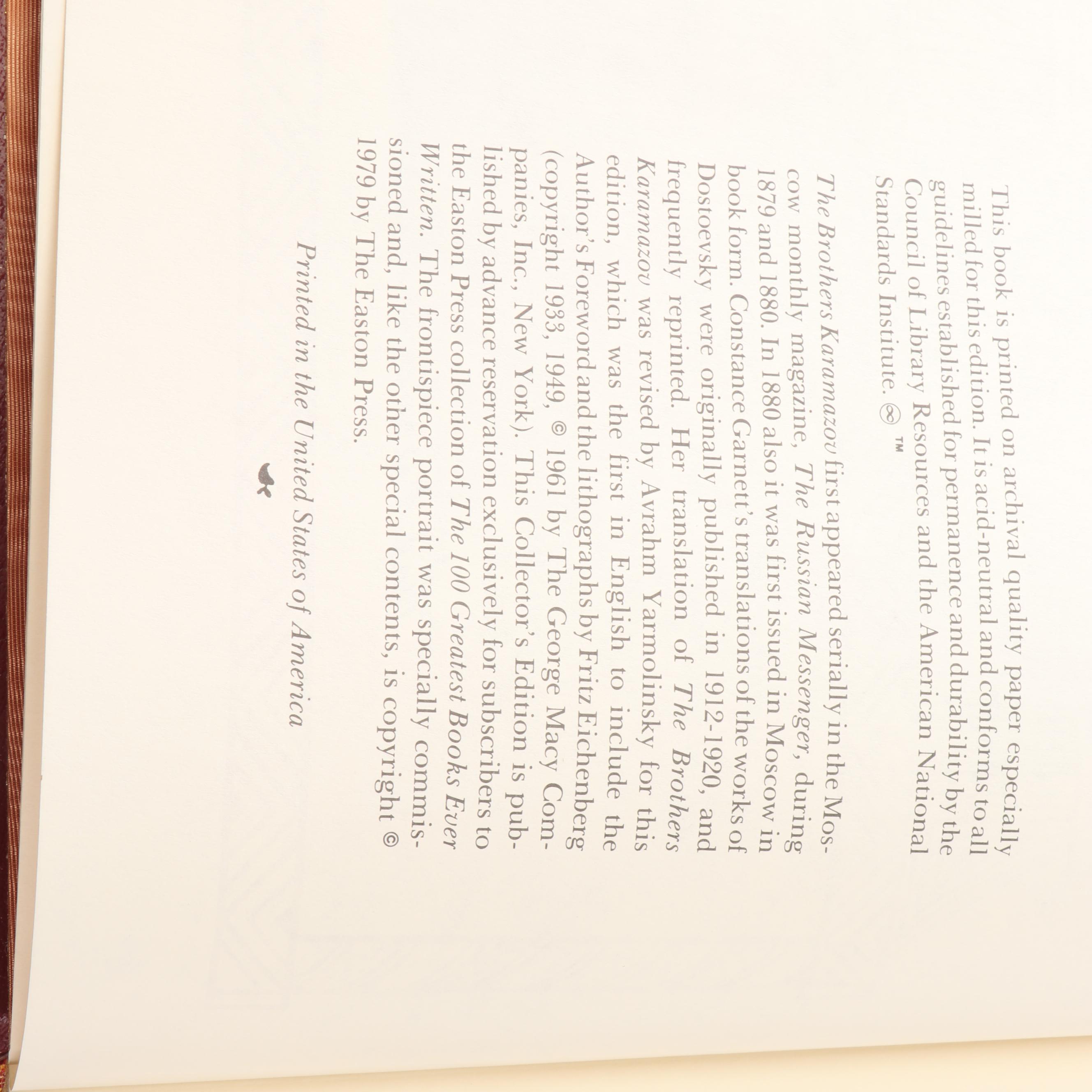 Easton Press Editions including "Brave New World" by Aldous Huxley