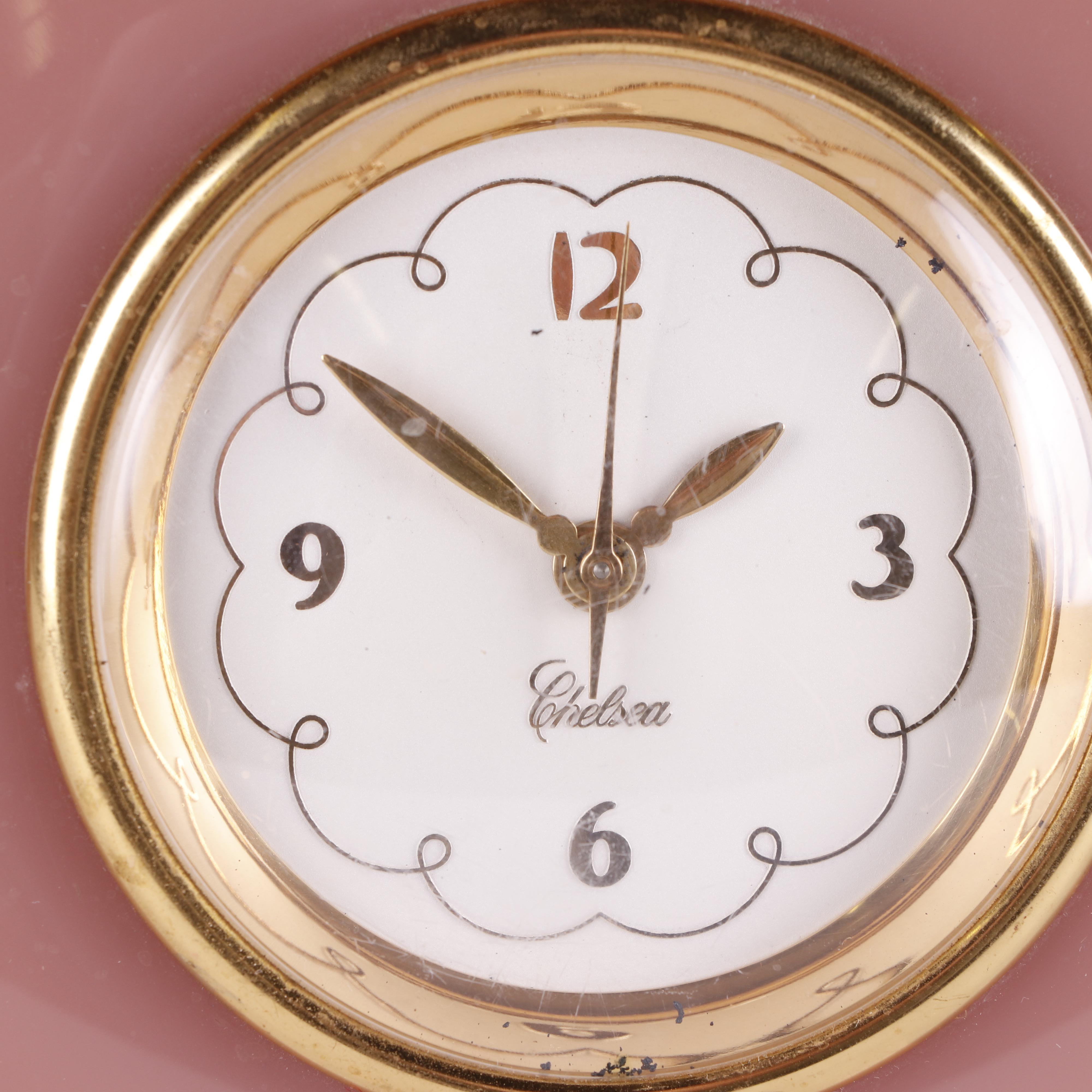 Chelsea Clock Co. "Elecronometer" Lucite Electric Desk Clock, Mid-Century