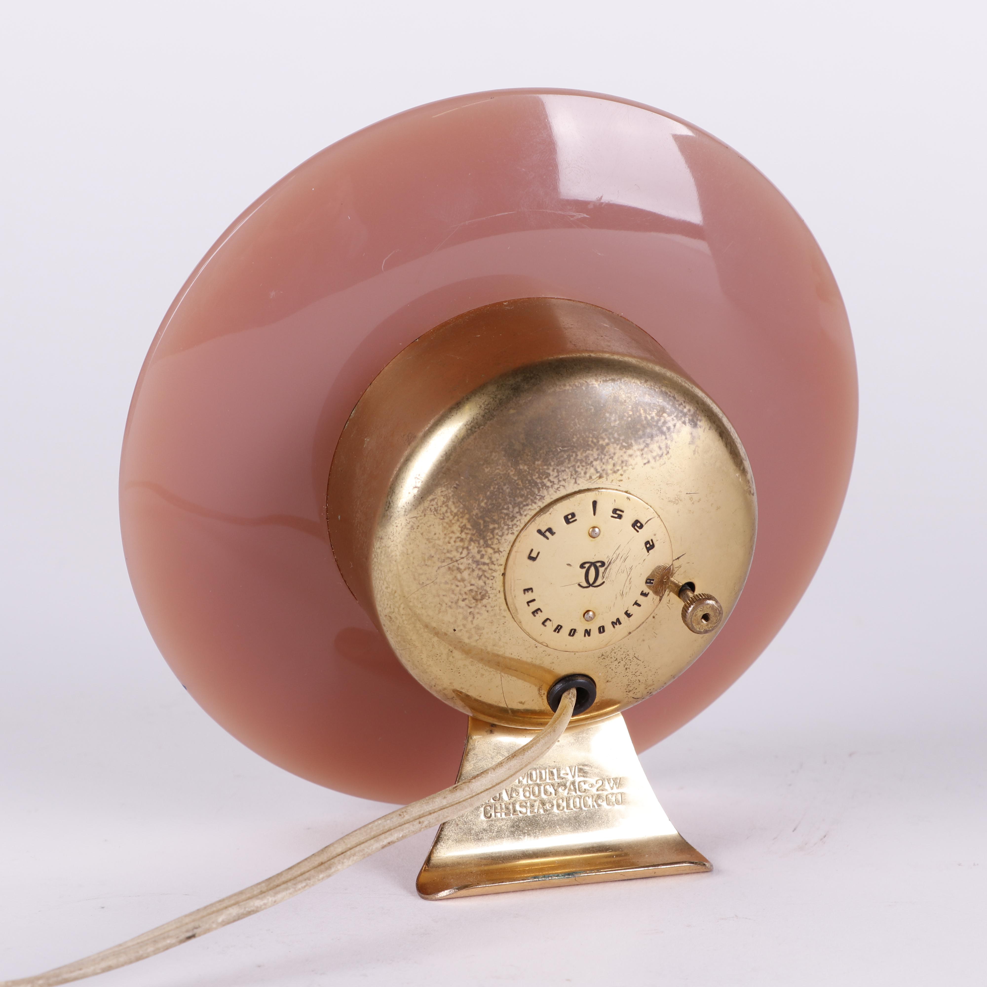 Chelsea Clock Co. "Elecronometer" Lucite Electric Desk Clock, Mid-Century