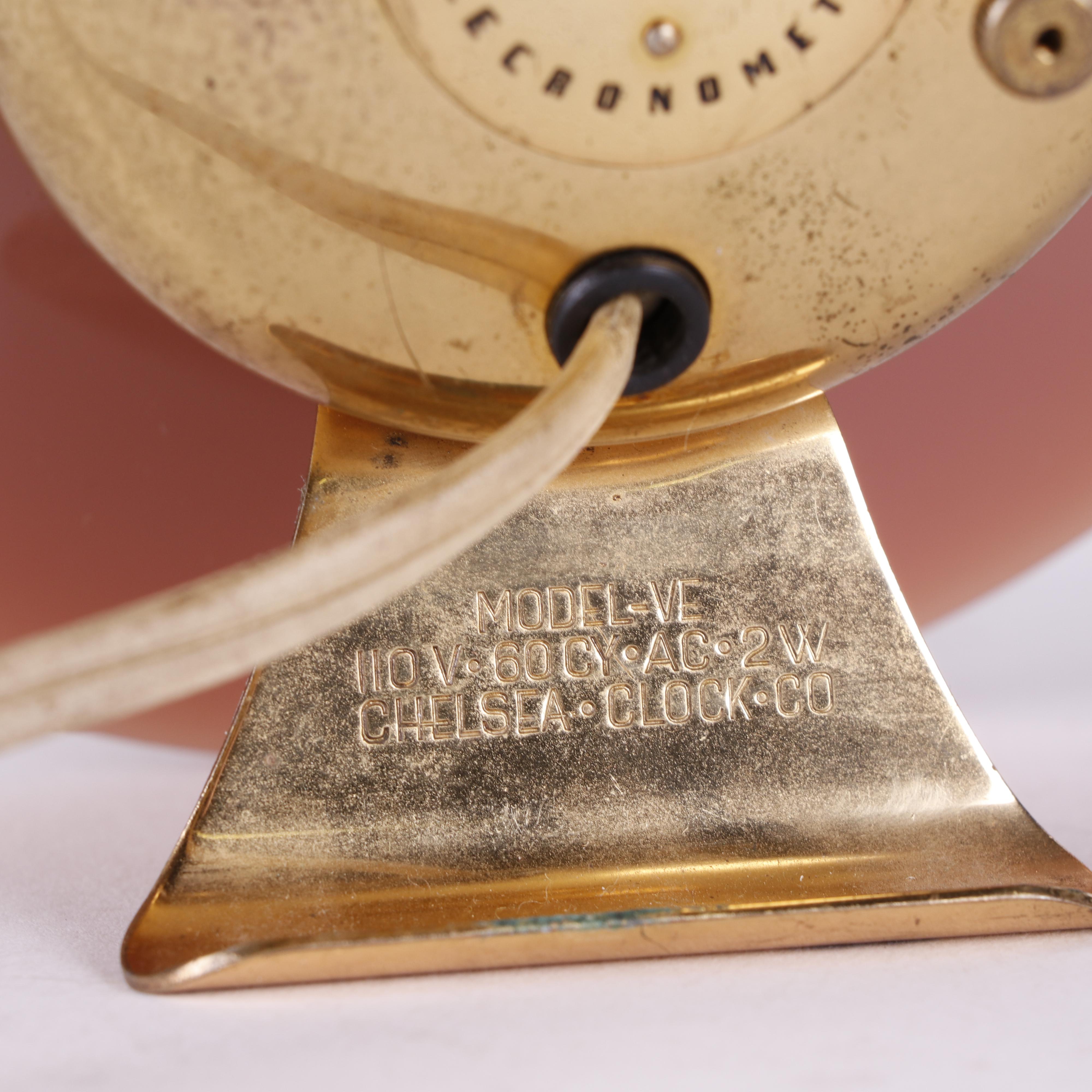 Chelsea Clock Co. "Elecronometer" Lucite Electric Desk Clock, Mid-Century