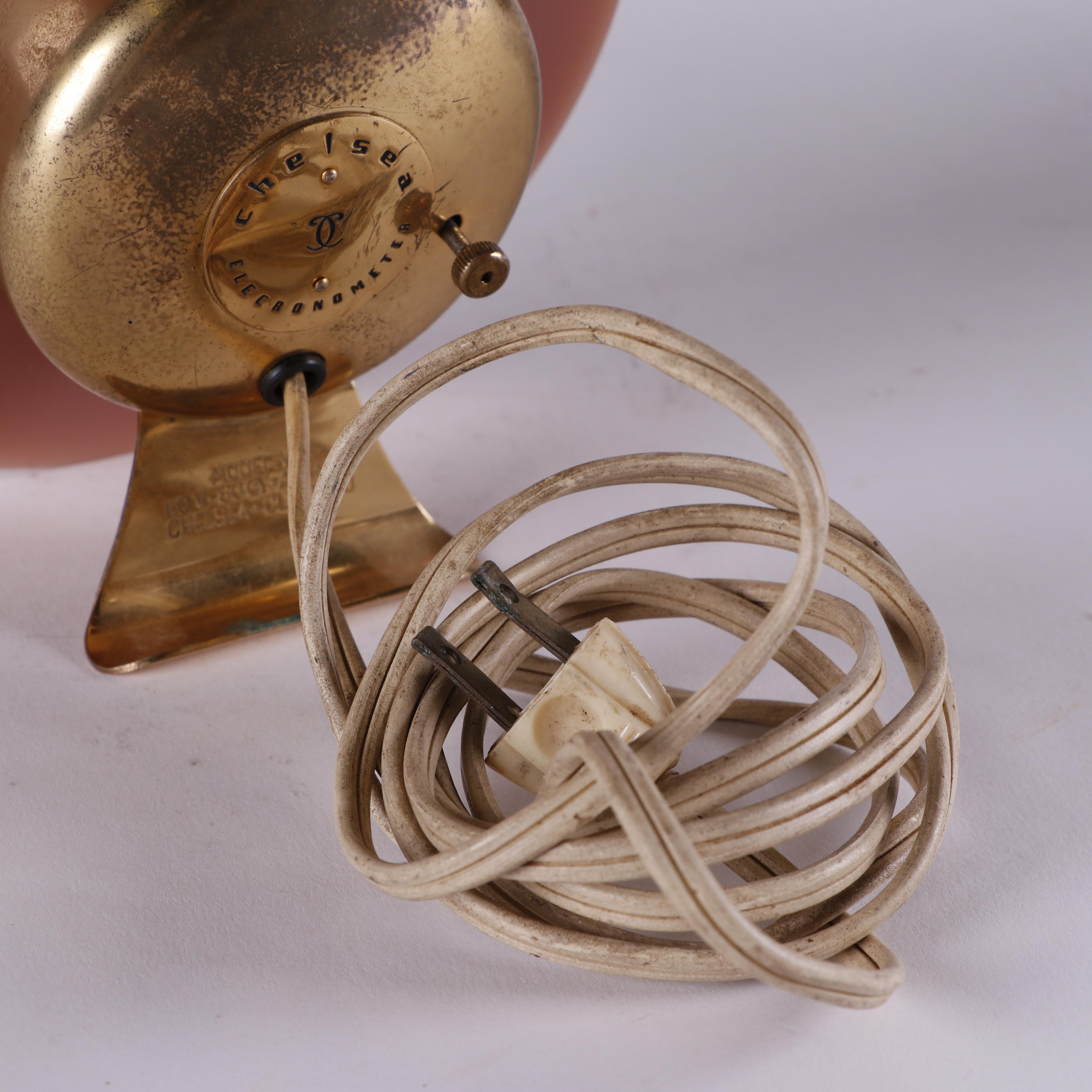 Chelsea Clock Co. "Elecronometer" Lucite Electric Desk Clock, Mid-Century