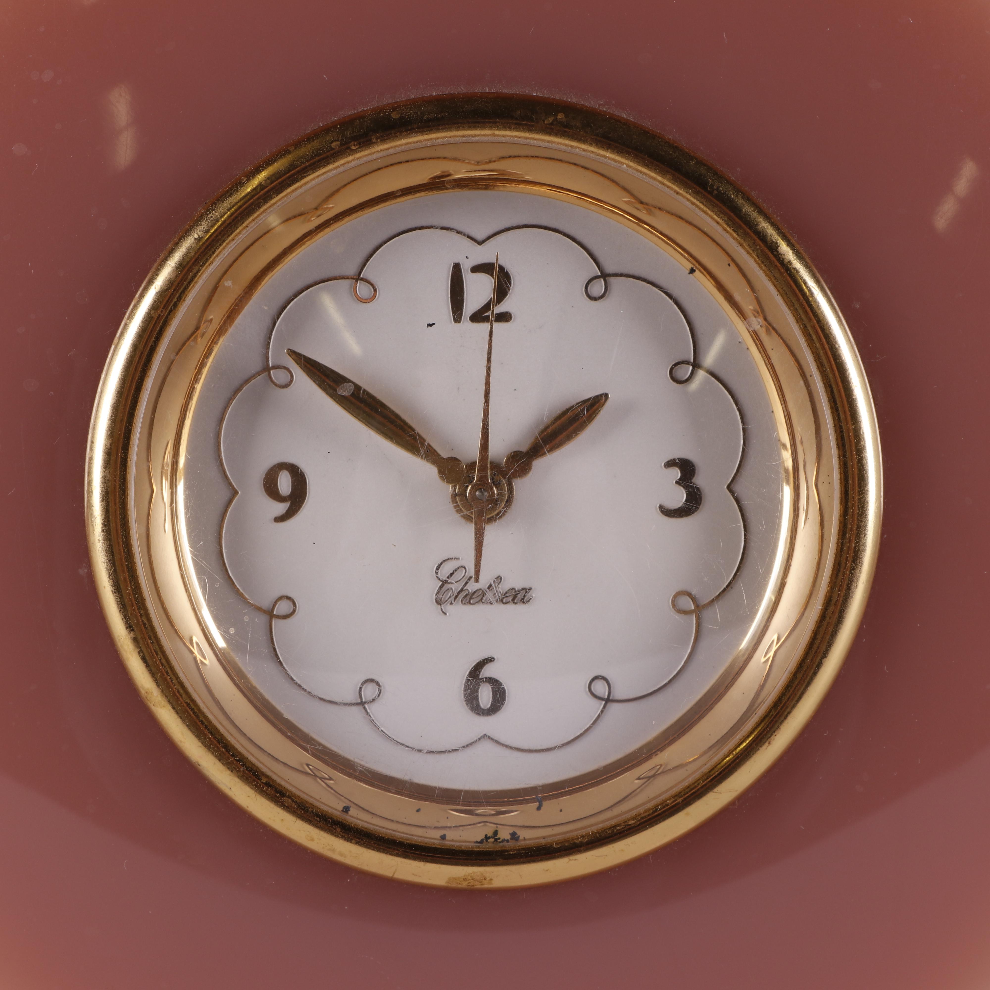 Chelsea Clock Co. "Elecronometer" Lucite Electric Desk Clock, Mid-Century