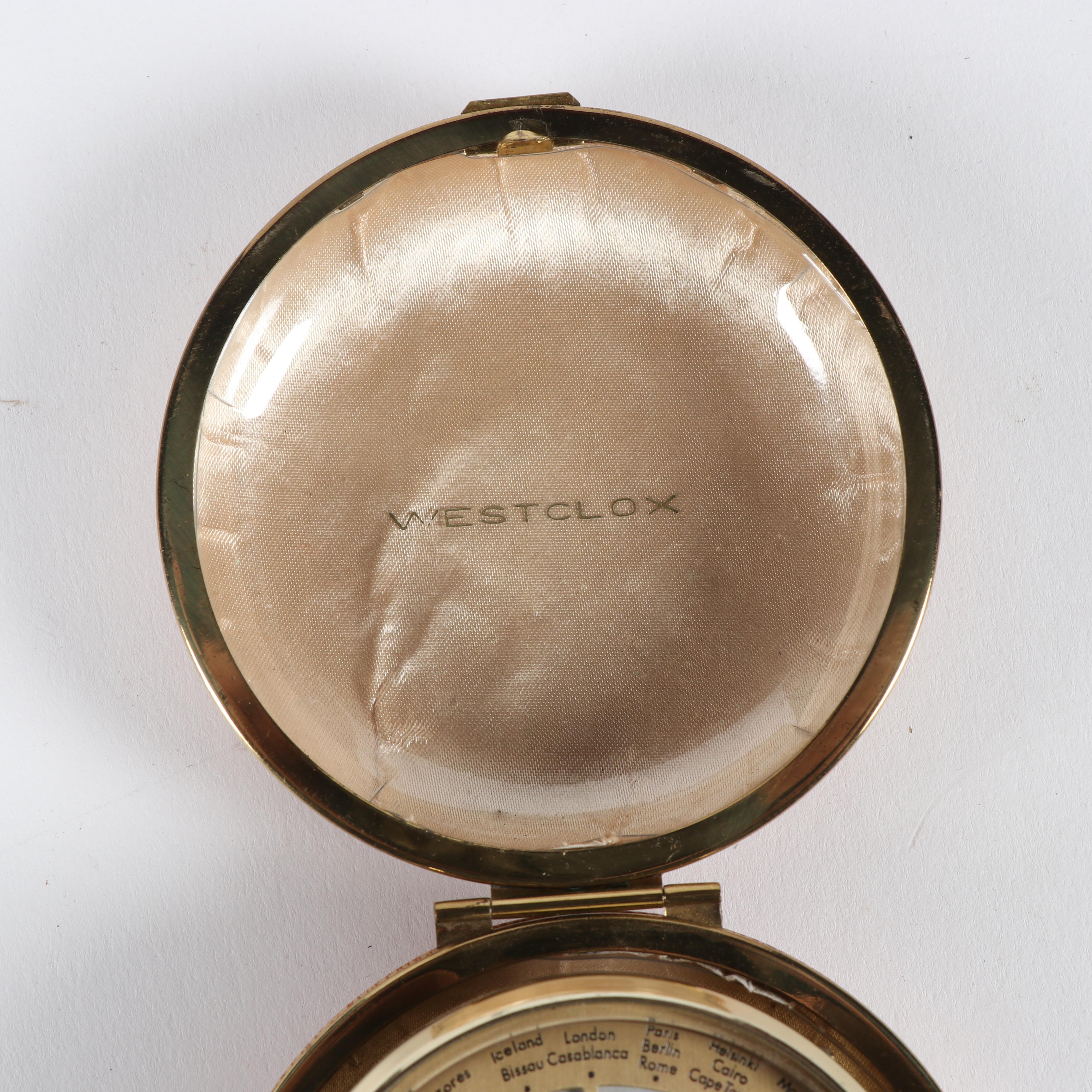 Westclox Folding Wind-Up Travel Alarm Clock, Mid-Century