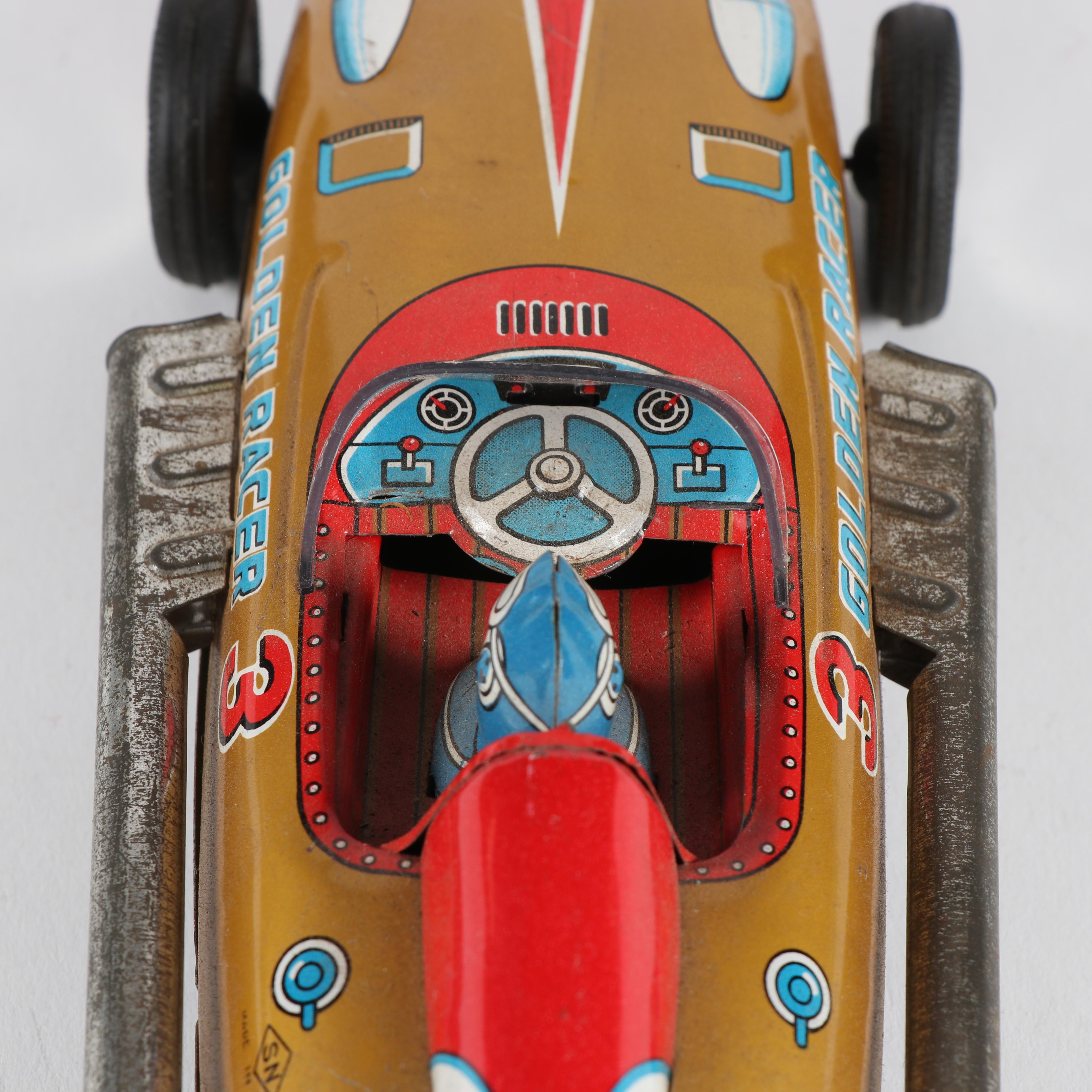 Nishimura Tin Litho "Golden Racer" Friction Car, c. 1950s